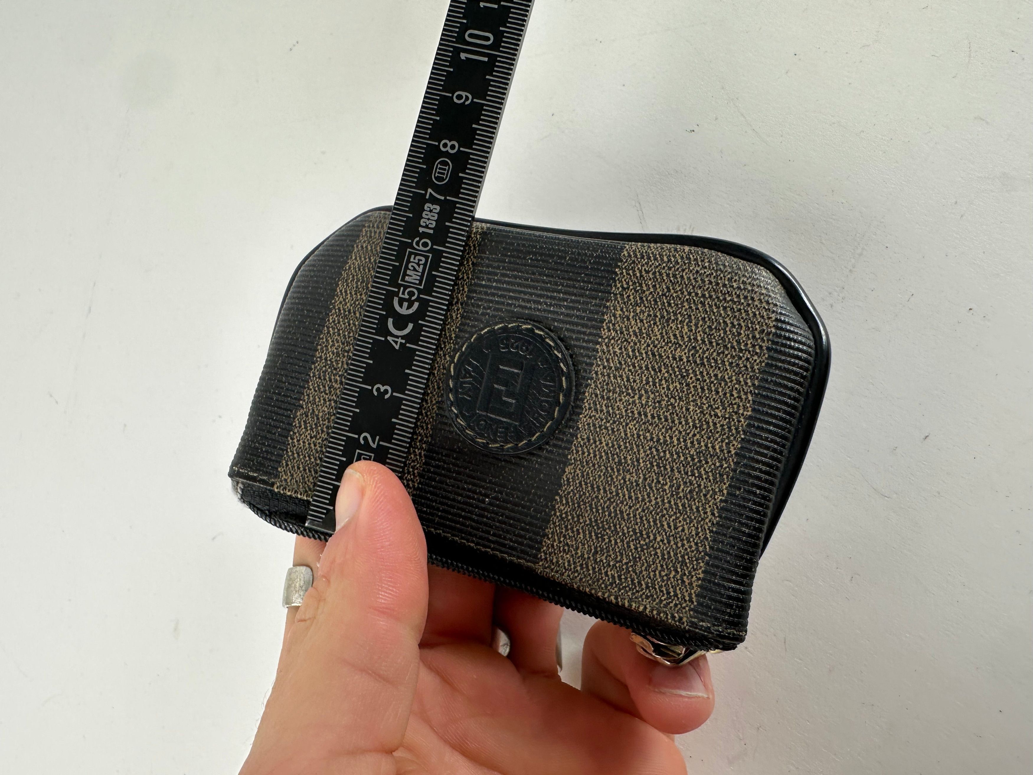 Fendi Vintage Card Holder Striped Brown Size ONE SIZE - 9 Thumbnail