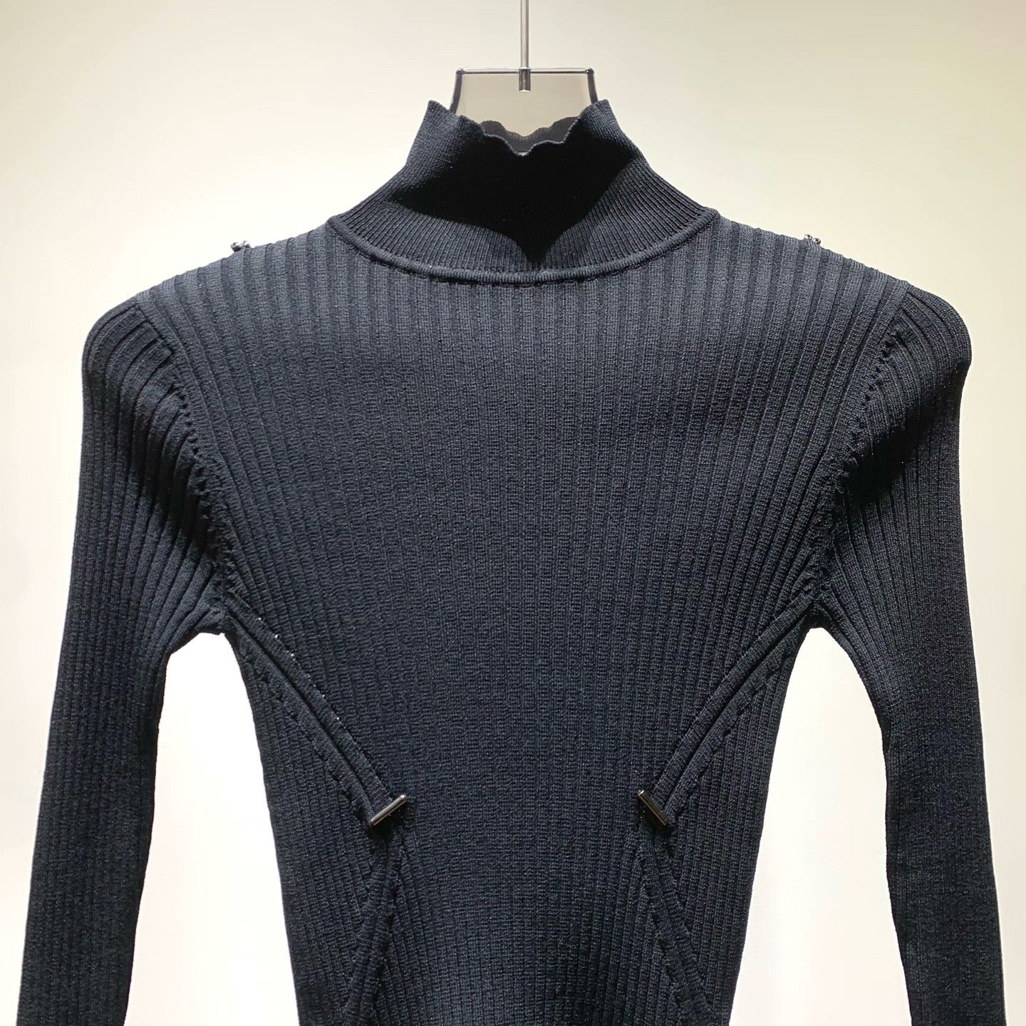 Other Knit Slim Black Sweater S Women Size S / US 4 / IT 40 - 2 Thumbnail