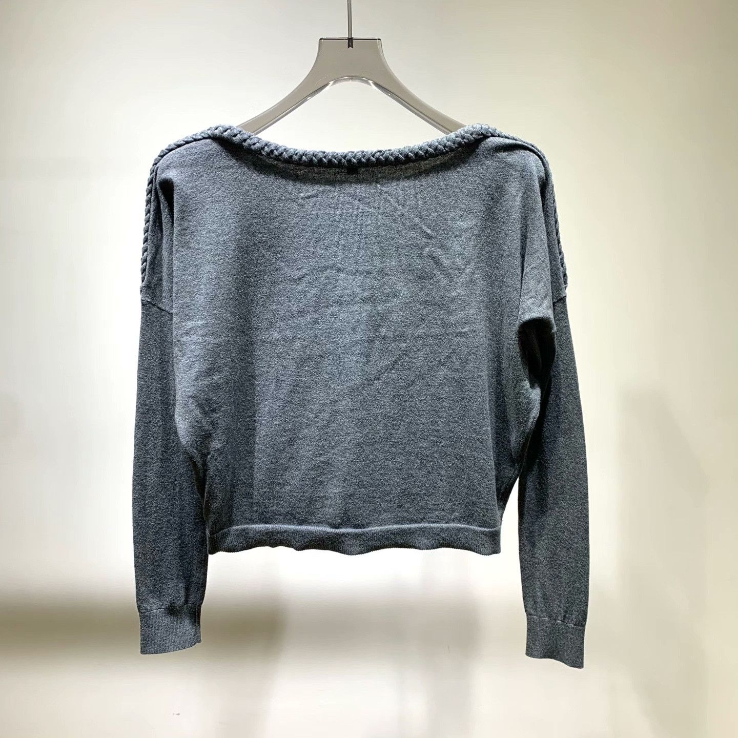 Other Knit Cropped Gray Sweater S Women Size S / US 4 / IT 40 - 4 Thumbnail