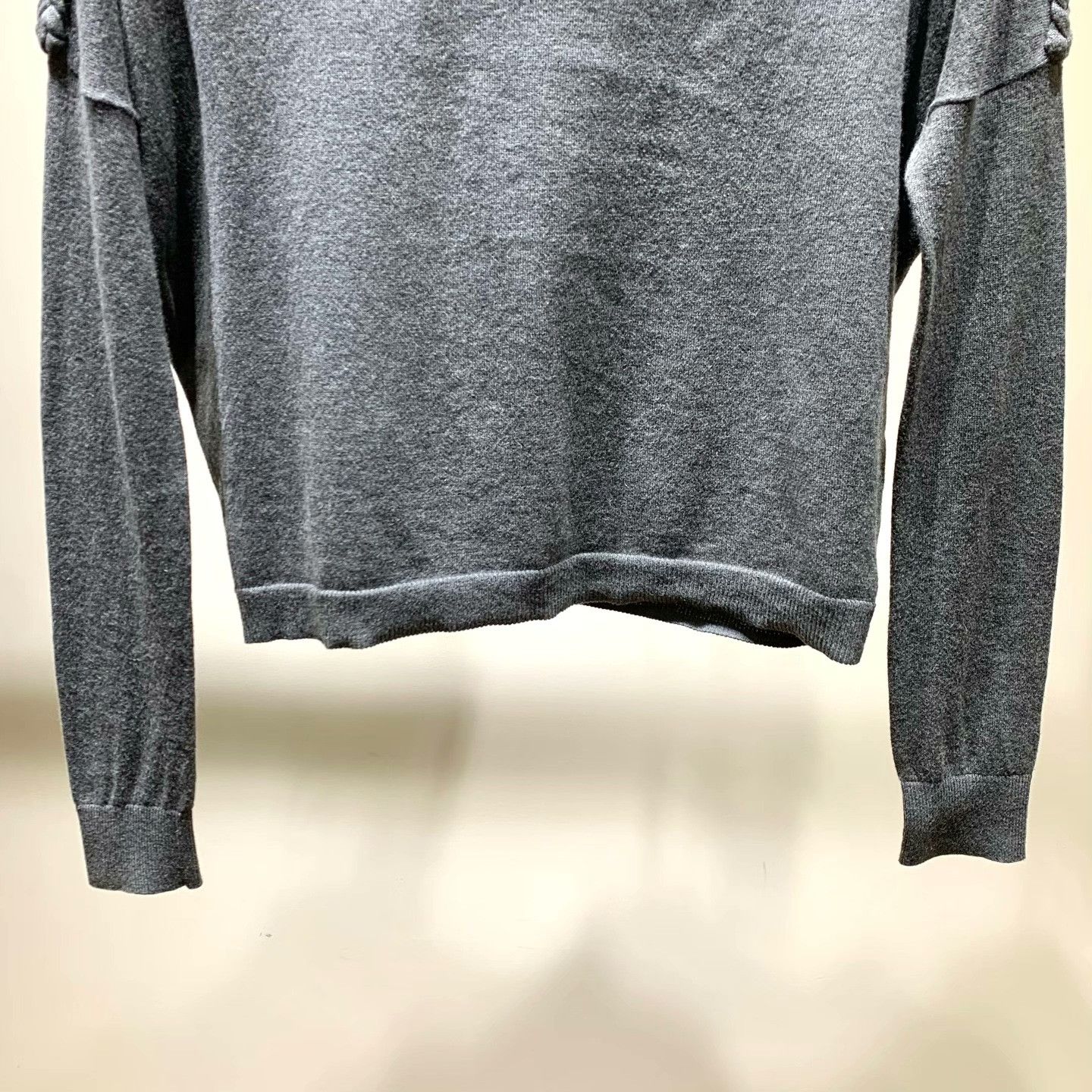 Other Knit Cropped Gray Sweater S Women Size S / US 4 / IT 40 - 3 Thumbnail