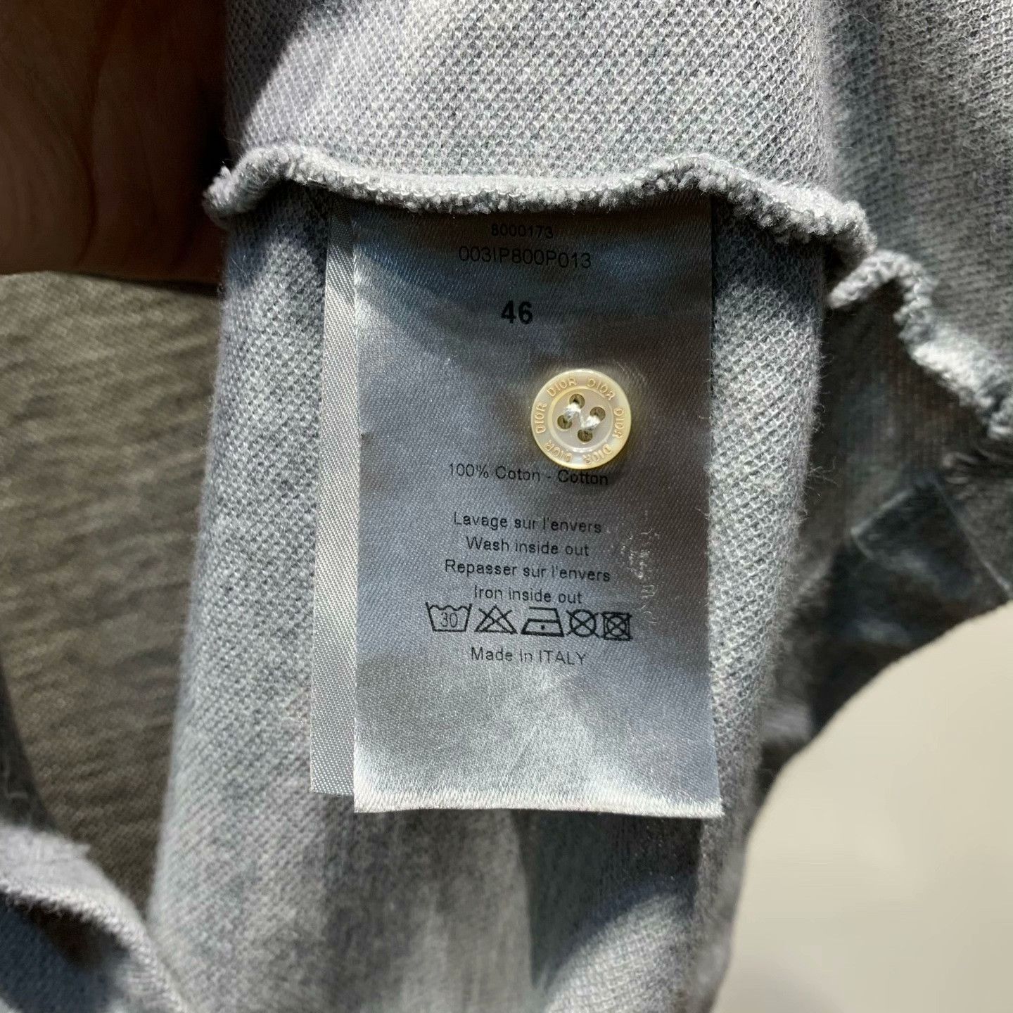 Dior Dior Embroidered Gray Polo 46 Men Size US L / EU 52-54 / 3 - 8 Thumbnail