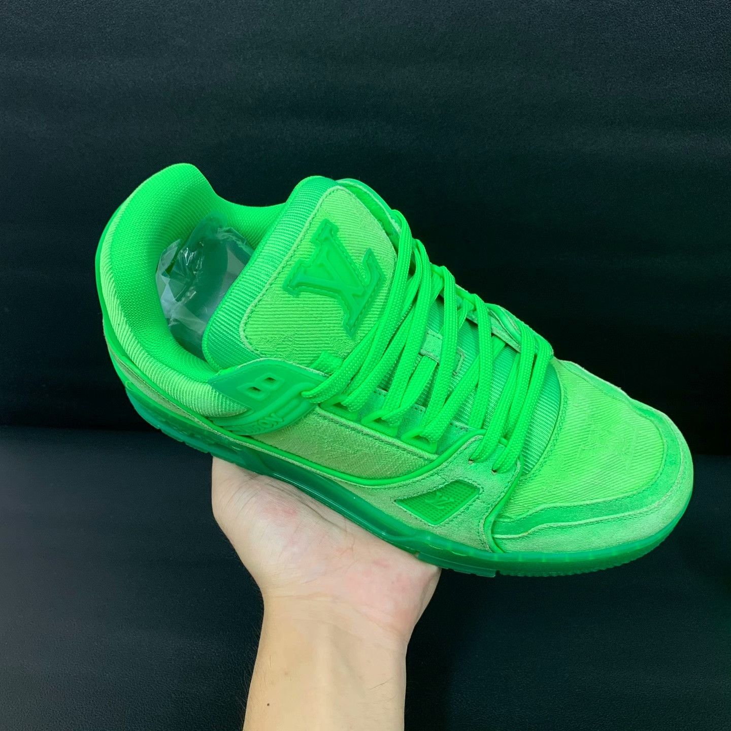 Louis Vuitton Louis Vuitton Training Denim Green Lowtop Sneakers 40 Men Size US 7.5 / EU 40-41 - 6 Thumbnail