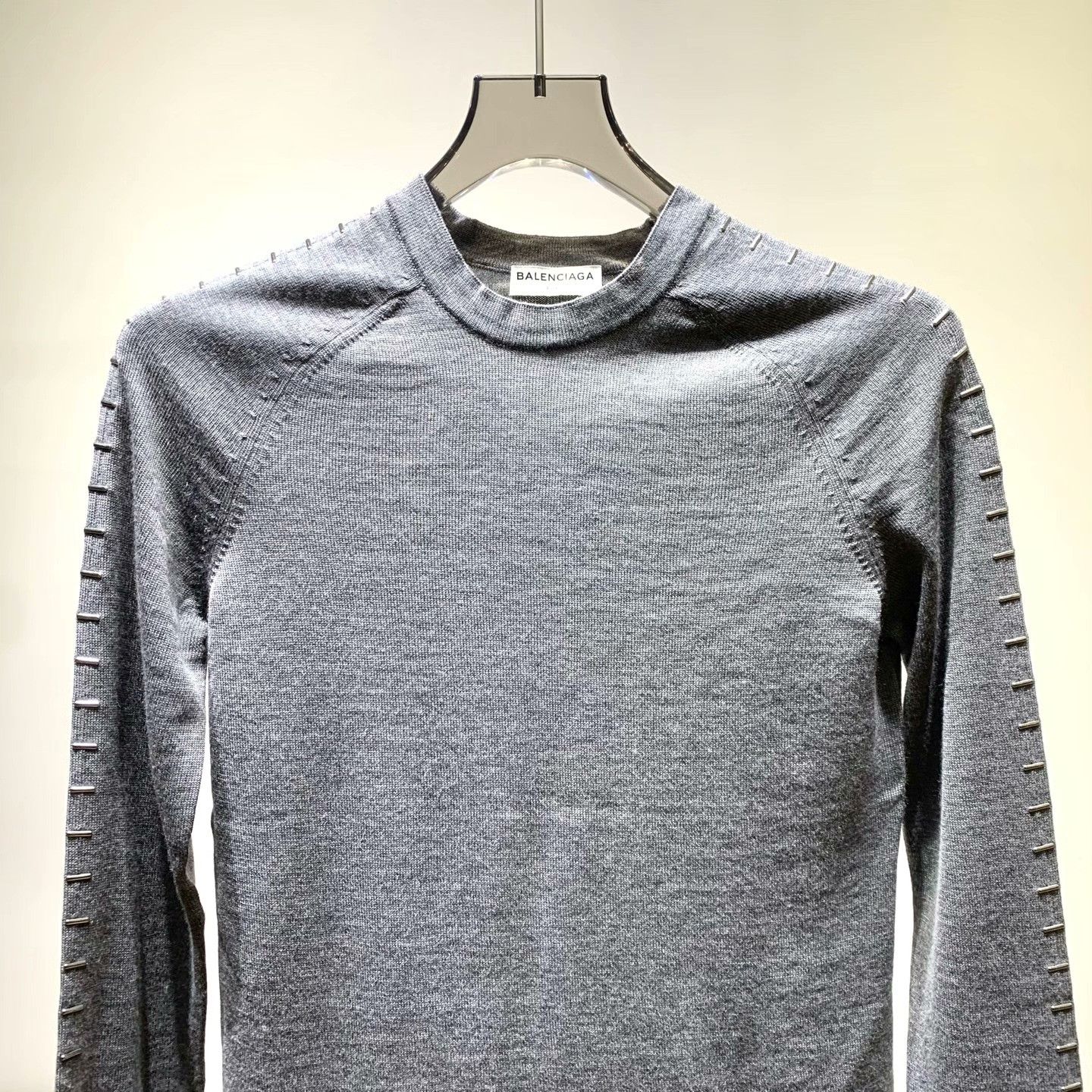Balenciaga Balenciaga Knit Gray Sweater 34 Women Size XS / US 0-2 / IT 36-38 - 2 Thumbnail