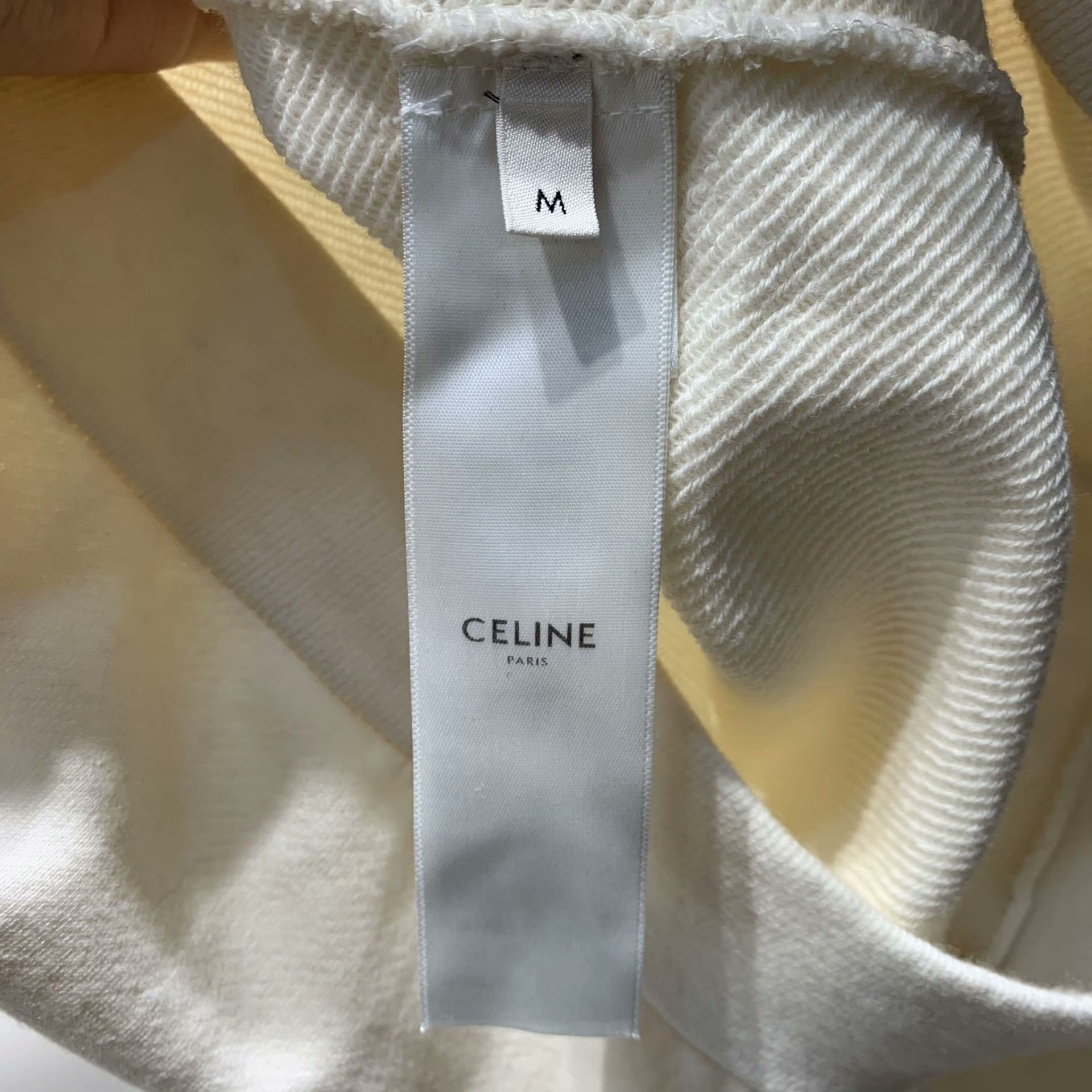 Celine Celine White Hoodie M Women Size M / US 6-8 / IT 42-44 - 5 Thumbnail