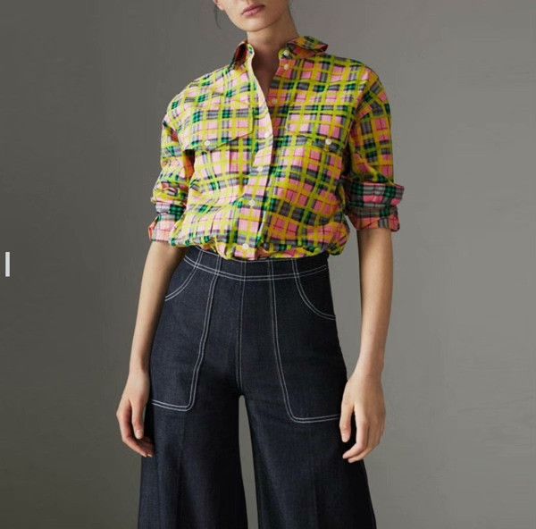 Burberry Burberry Patchwork Plaid Button Up 6 Women Size XS / US 0-2 / IT 36-38 - 6 Thumbnail