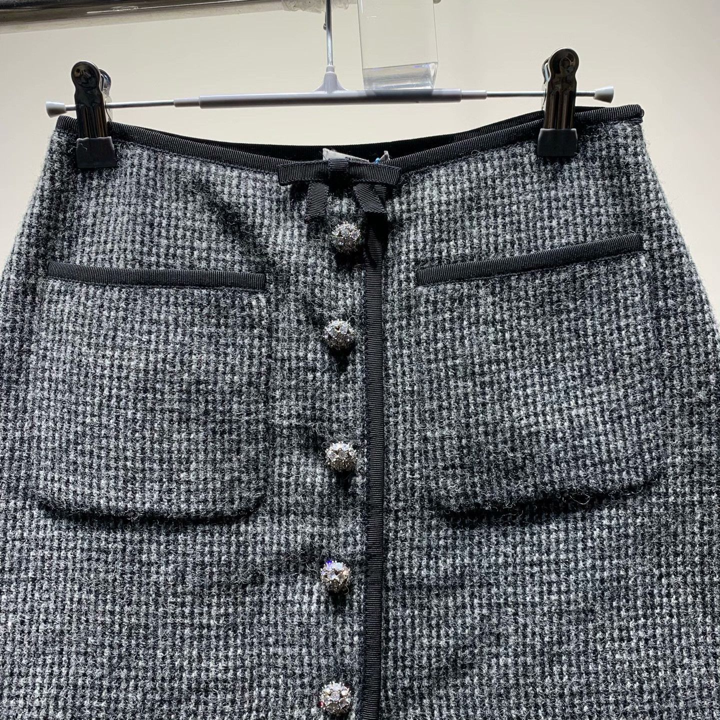 Miu Miu Miu Miu Wool Gray Skirt 38 Women Size 38" / US 16 / IT 52 - 3 Thumbnail