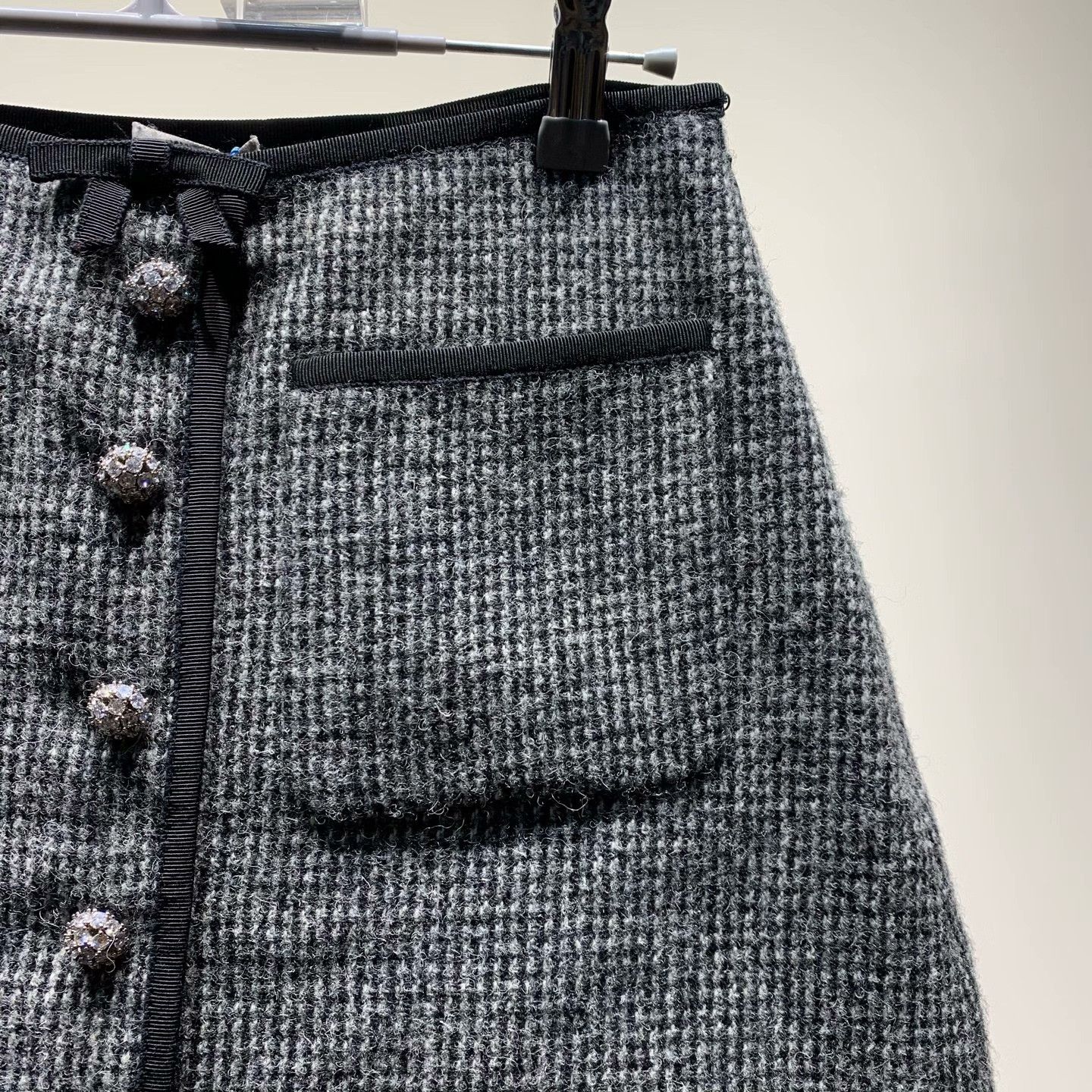 Miu Miu Miu Miu Wool Gray Skirt 38 Women Size 38" / US 16 / IT 52 - 5 Thumbnail