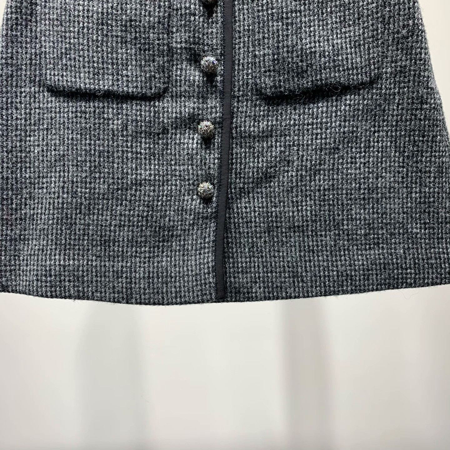 Miu Miu Miu Miu Wool Gray Skirt 38 Women Size 38" / US 16 / IT 52 - 4 Thumbnail