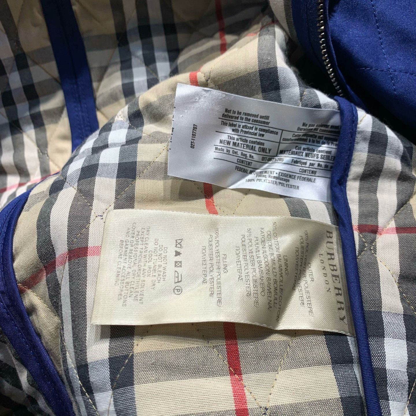 Burberry Burberry Blue Jacket S Women Size S / US 4 / IT 40 - 8 Thumbnail