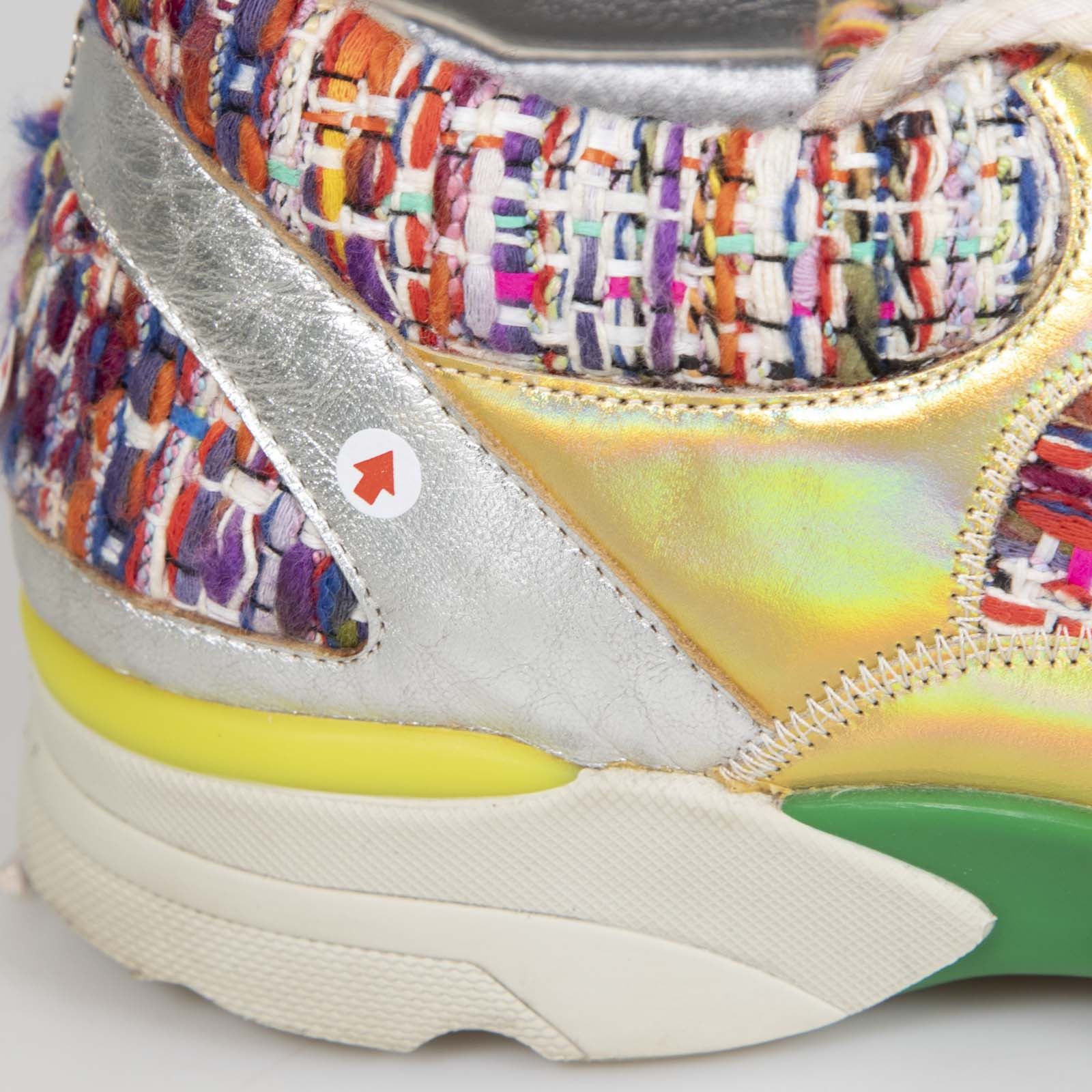 Chanel Tweed Holographic Trainers Size US 7.5 / IT 37.5 - 16 Thumbnail