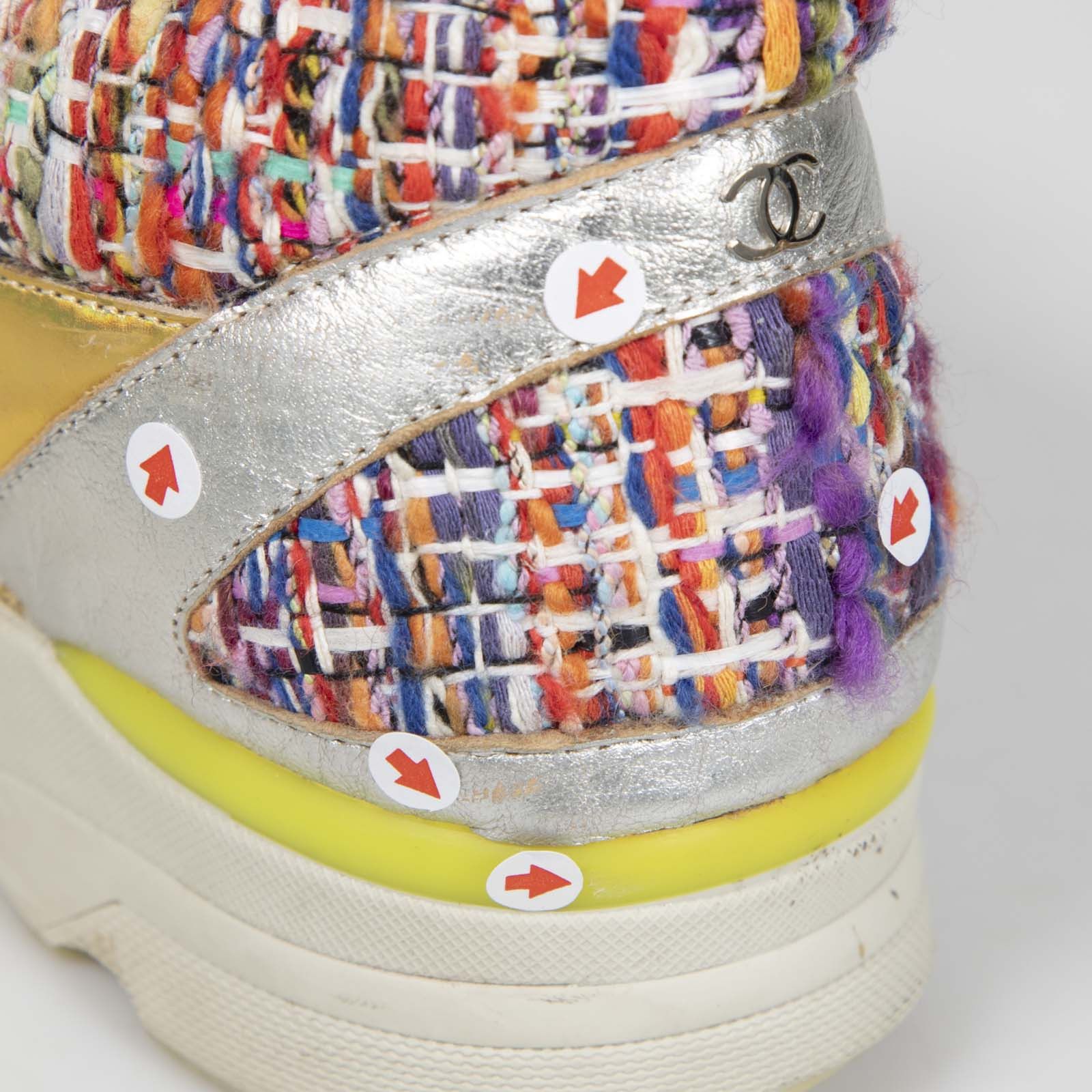 Chanel Tweed Holographic Trainers Size US 7.5 / IT 37.5 - 14 Thumbnail