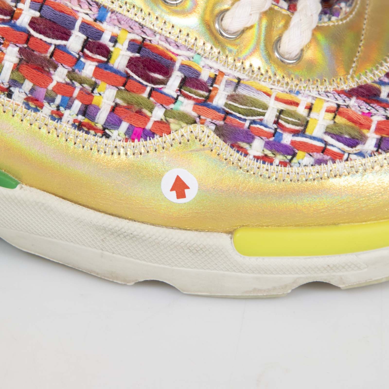Chanel Tweed Holographic Trainers Size US 7.5 / IT 37.5 - 17 Thumbnail