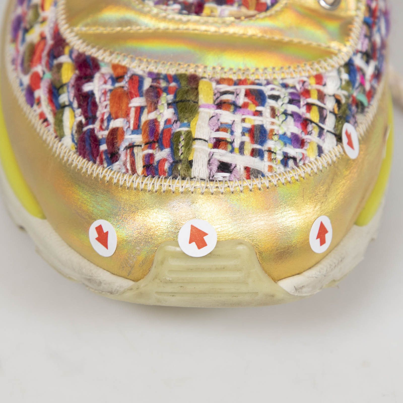 Chanel Tweed Holographic Trainers Size US 7.5 / IT 37.5 - 11 Thumbnail