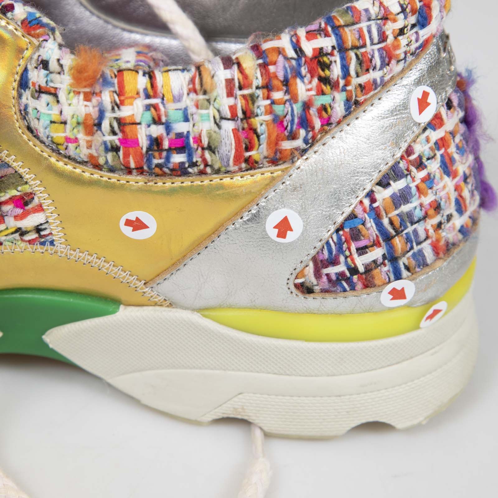 Chanel Tweed Holographic Trainers Size US 7.5 / IT 37.5 - 13 Thumbnail