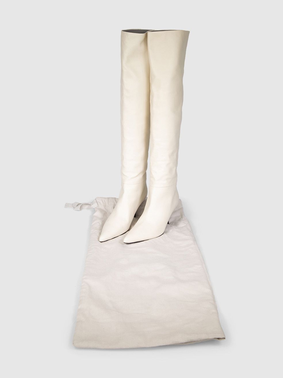 The Row Cream Bourgeoisie Over the Knee Boots Size US 9.5 / IT 39.5 - 3 Thumbnail