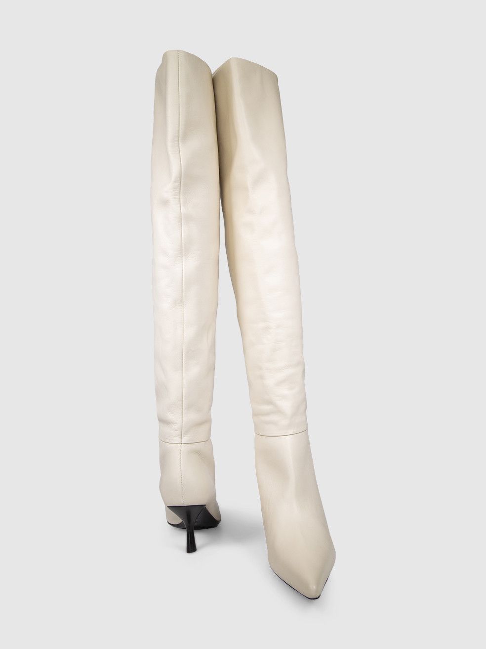 The Row Cream Bourgeoisie Over the Knee Boots Size US 9.5 / IT 39.5 - 4 Thumbnail