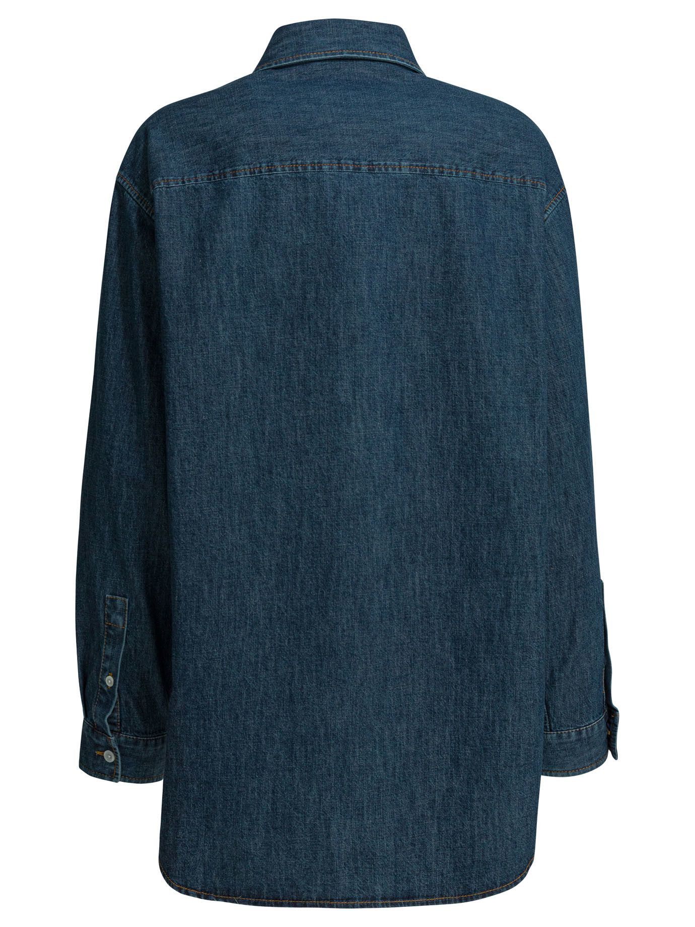 Valentino Denim Shirt With Vlogo Size M / US 6-8 / IT 42-44 - 2 Thumbnail