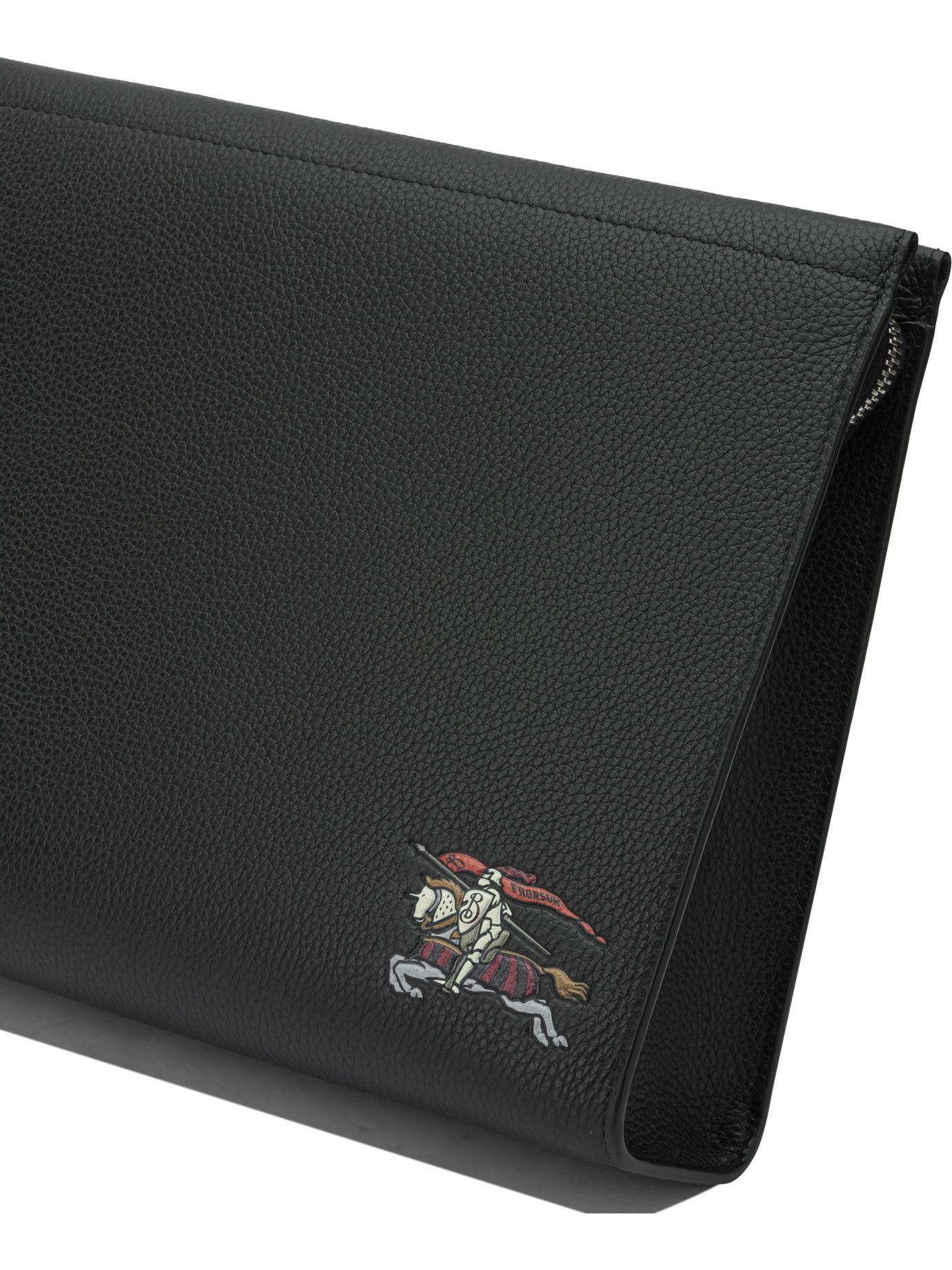 Burberry Equestrian Knight Design Clutch Bag Size ONE SIZE - 4 Thumbnail