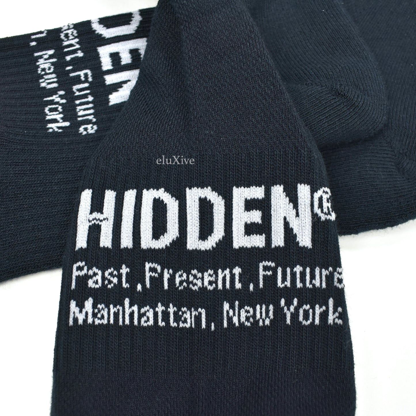 HIDDEN × Needles Hidden NY Needles Logo Knit Socks Black Size ONE SIZE - 6 Thumbnail