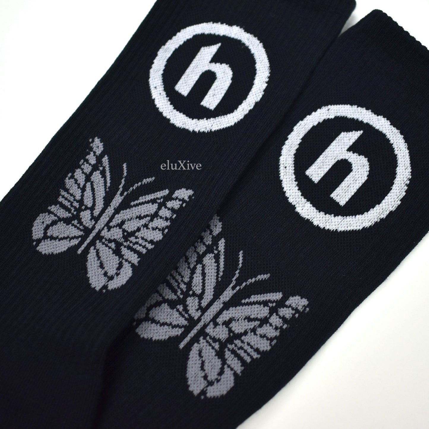 HIDDEN × Needles Hidden NY Needles Logo Knit Socks Black Size ONE SIZE - 5 Thumbnail