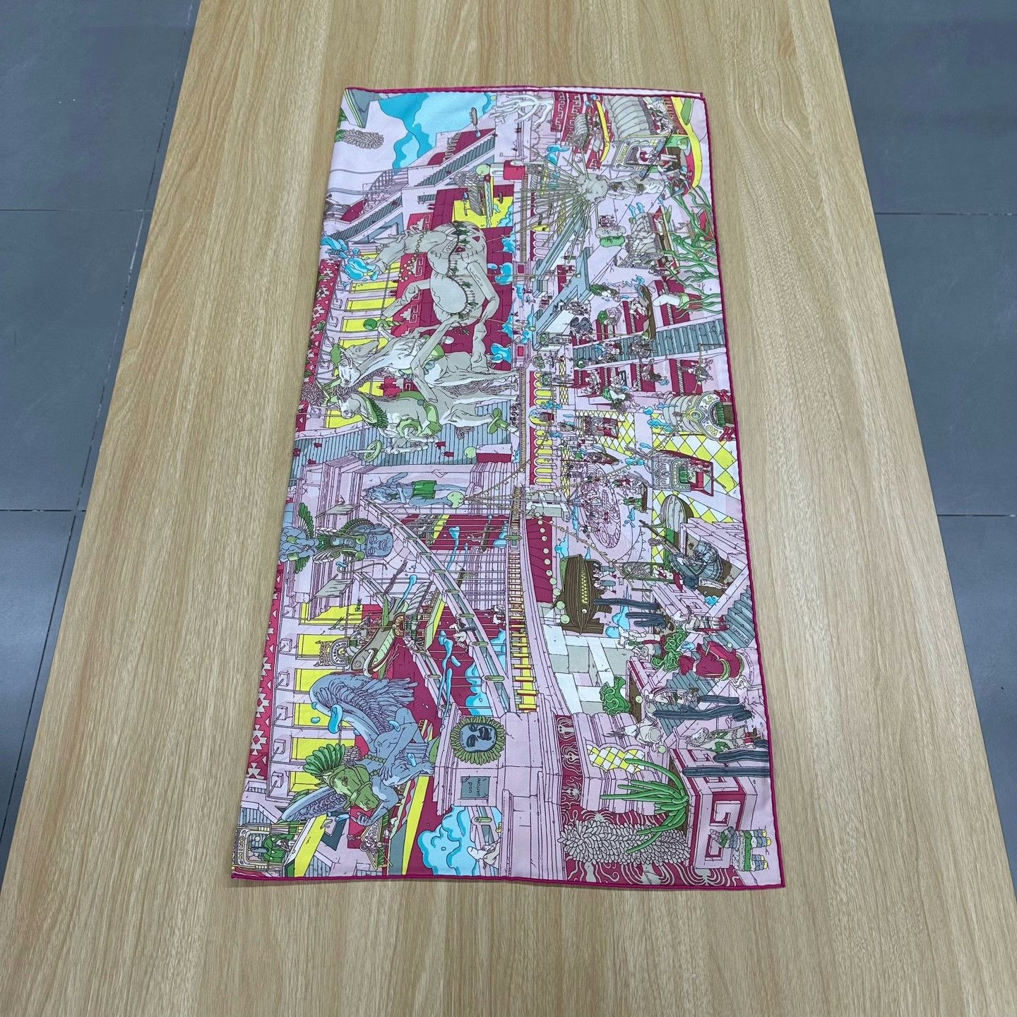 Hermes Hermes Pink Scarf 2XS Men Size ONE SIZE - 2 Thumbnail
