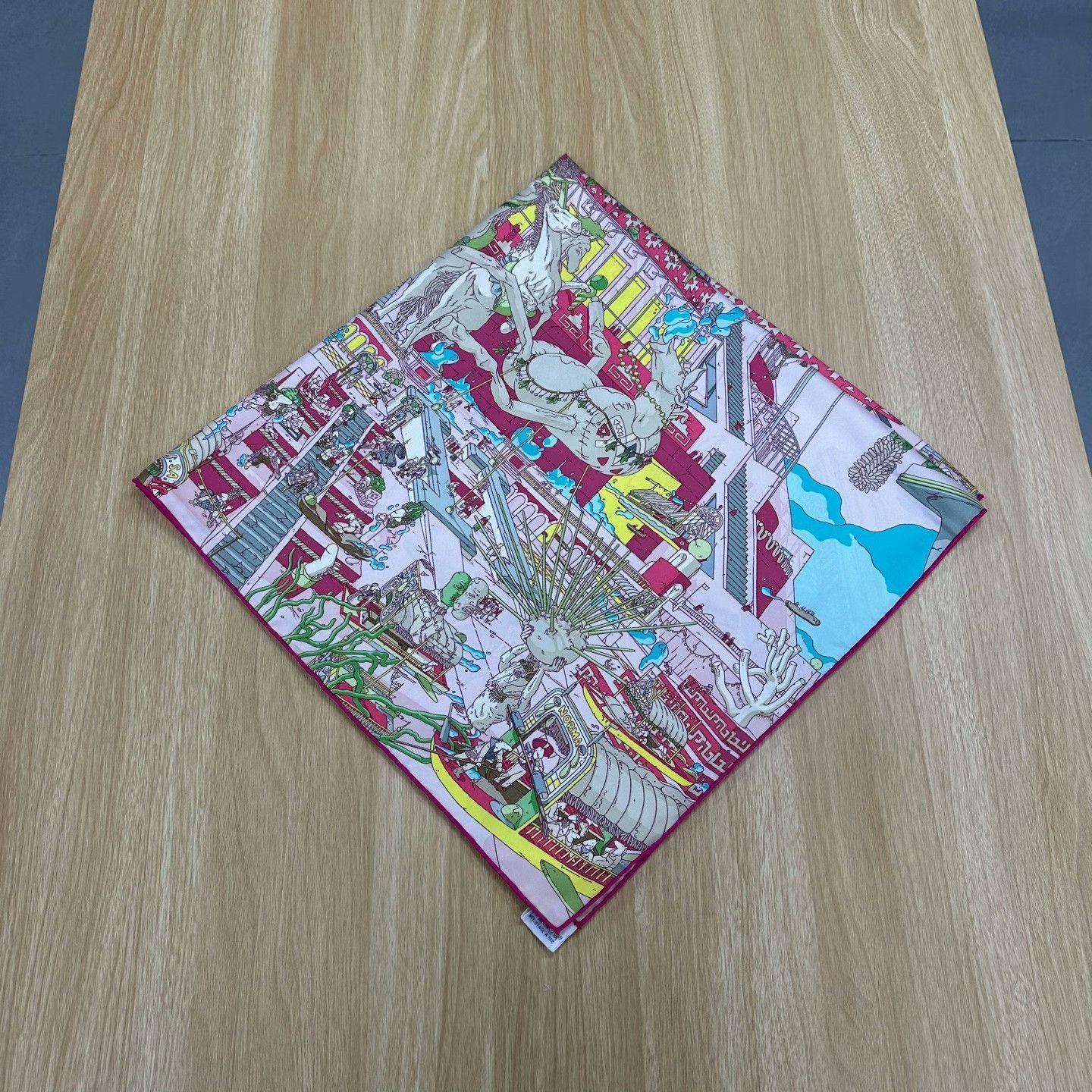 Hermes Hermes Pink Scarf 2XS Men Size ONE SIZE - 7 Thumbnail