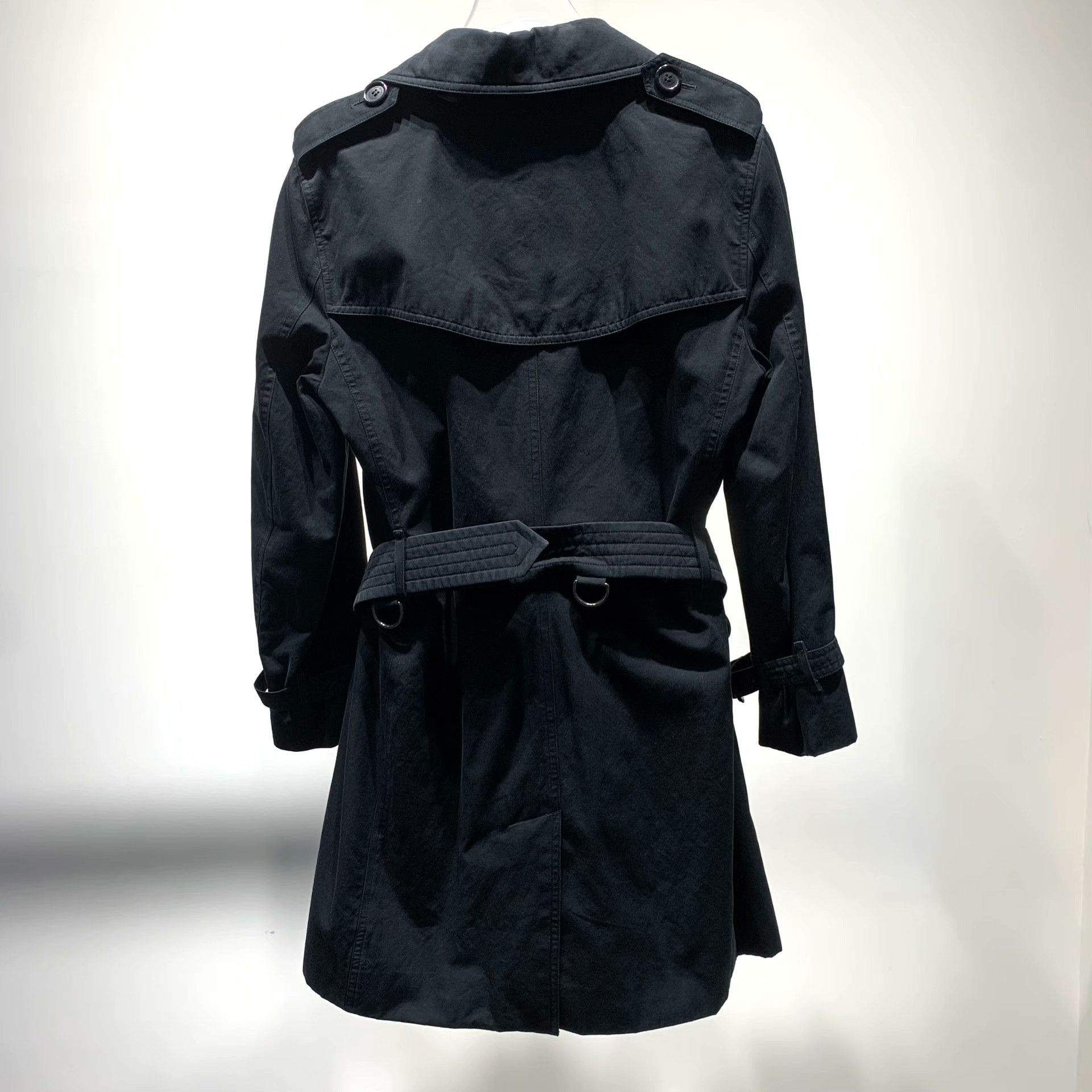 Burberry Burberry Black Coat 40 Women Size M / US 6-8 / IT 42-44 - 3 Thumbnail