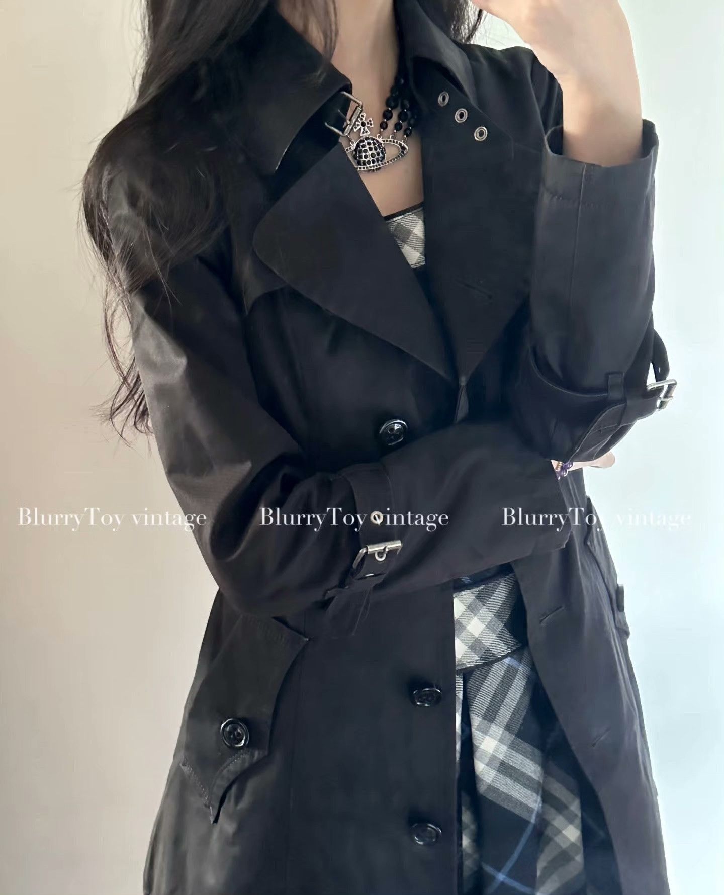 Burberry Burberry Black Coat 40 Women Size M / US 6-8 / IT 42-44 - 7 Thumbnail