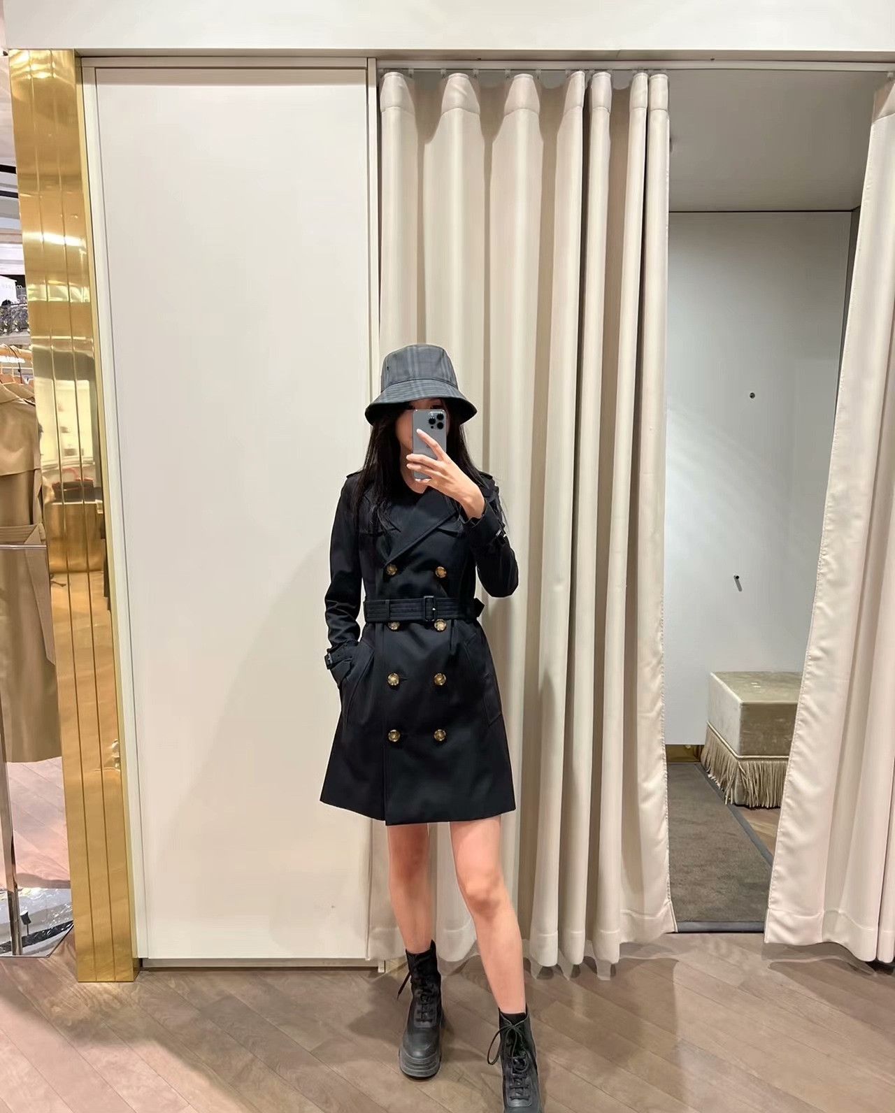 Burberry Burberry Black Coat 40 Women Size M / US 6-8 / IT 42-44 - 6 Thumbnail