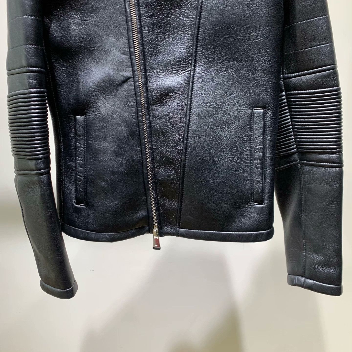 Armani Armani Black Leather Jacket 48 Men Size US XL / EU 56 / 4 - 6 Thumbnail