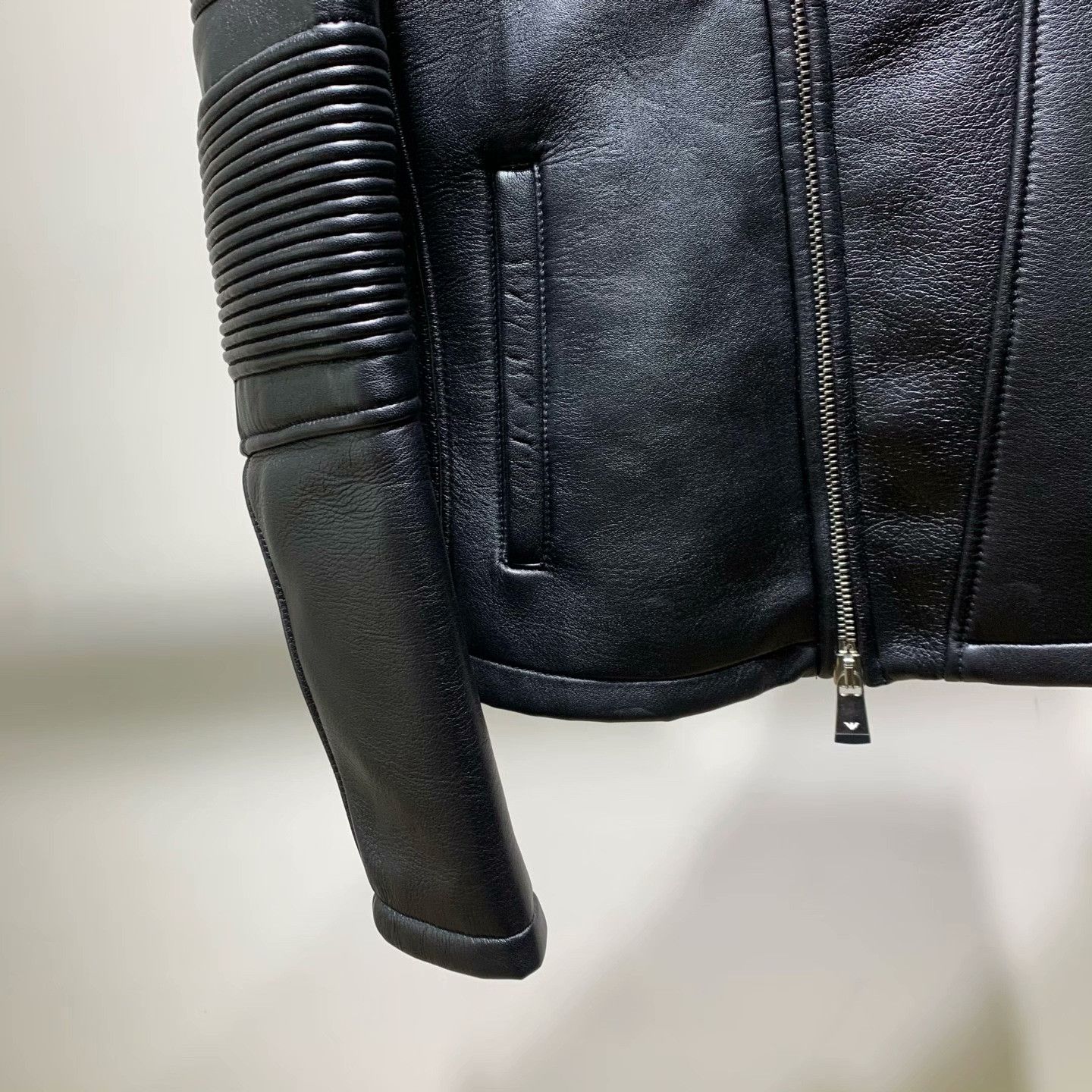 Armani Armani Black Leather Jacket 48 Men Size US XL / EU 56 / 4 - 7 Thumbnail