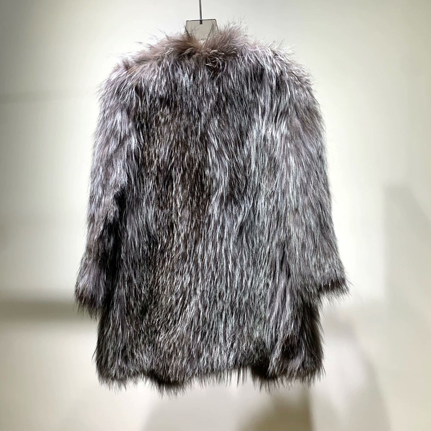 Maje Maje Fur Long Silver Sweater 43 Women Size L / US 10 / IT 46 - 2 Thumbnail