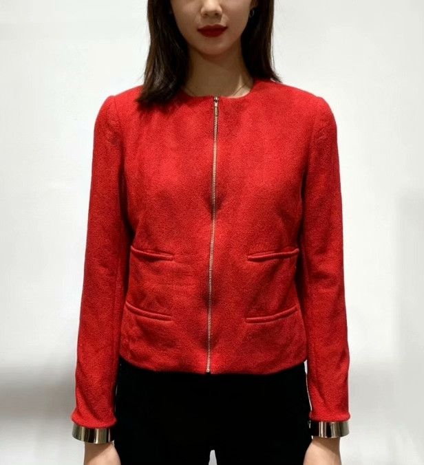 Other Other Wool Red Coat 34 Women Size XS / US 0-2 / IT 36-38 - 8 Thumbnail