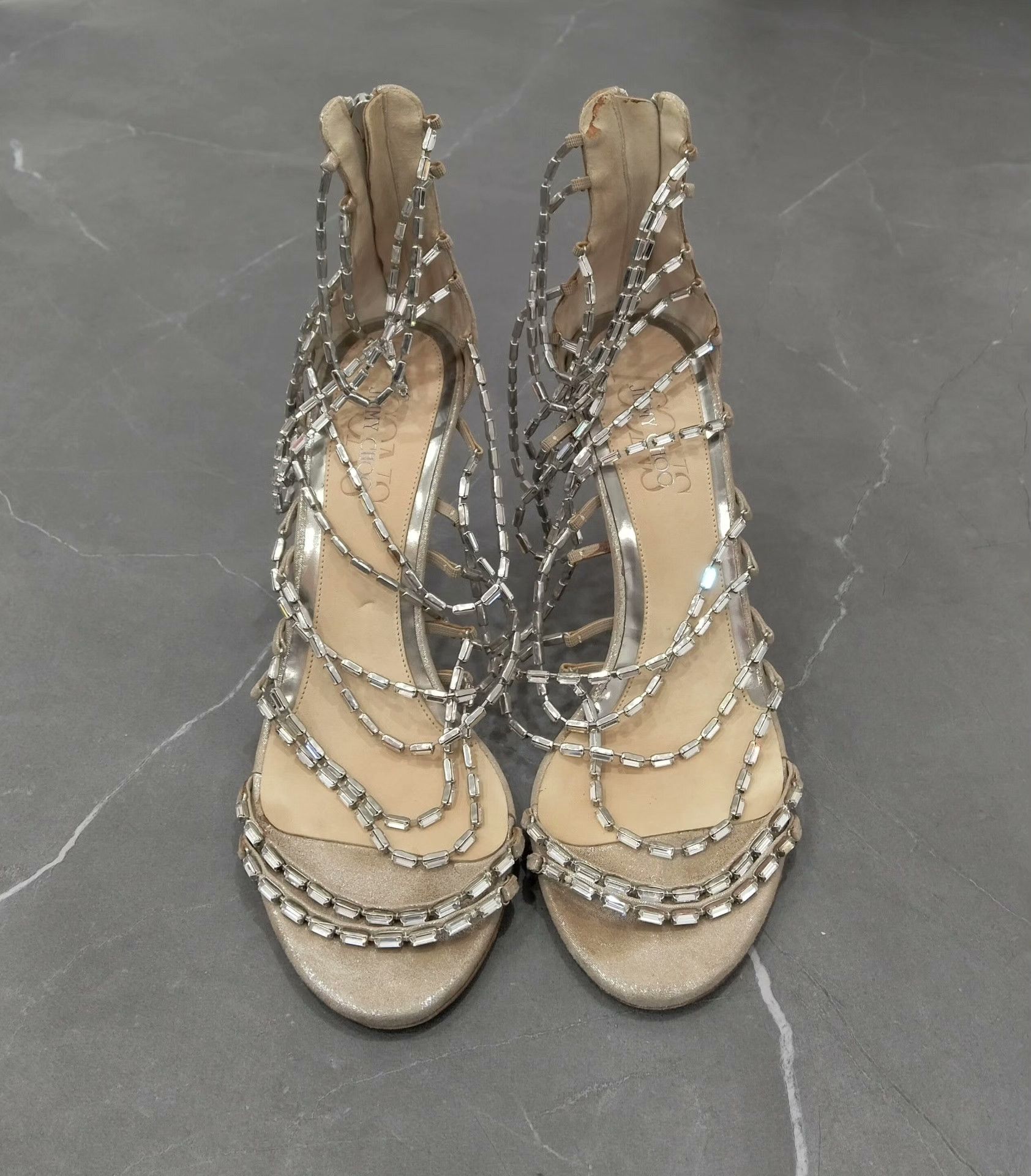 Jimmy Choo Jimmy Choo Beige Sandals 39 Women Size US 8.5 / IT 38.5 - 4 Thumbnail
