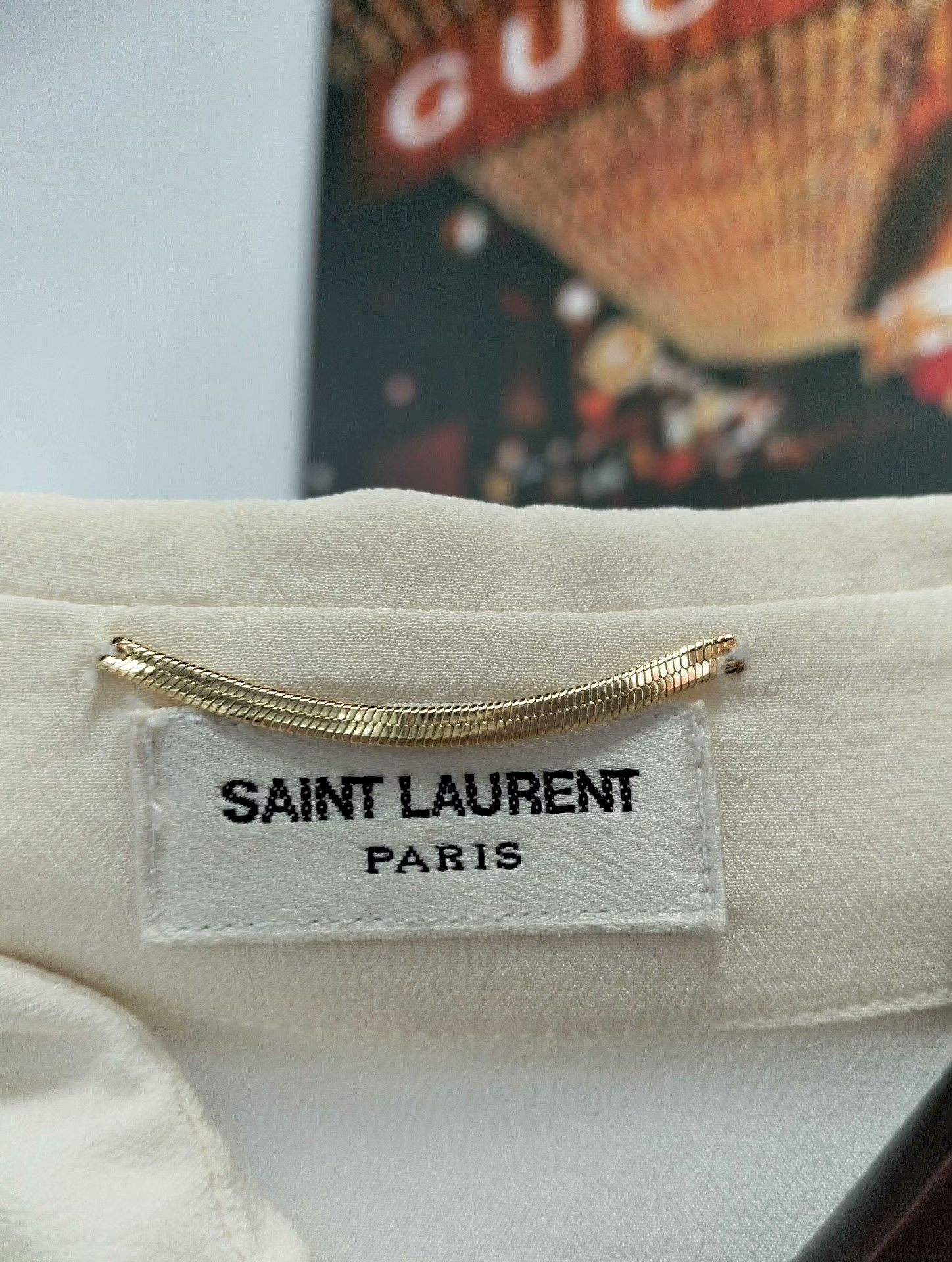 Saint Laurent Paris Saint Laurent Paris White Button Up 36 Women Size S / US 4 / IT 40 - 3 Thumbnail