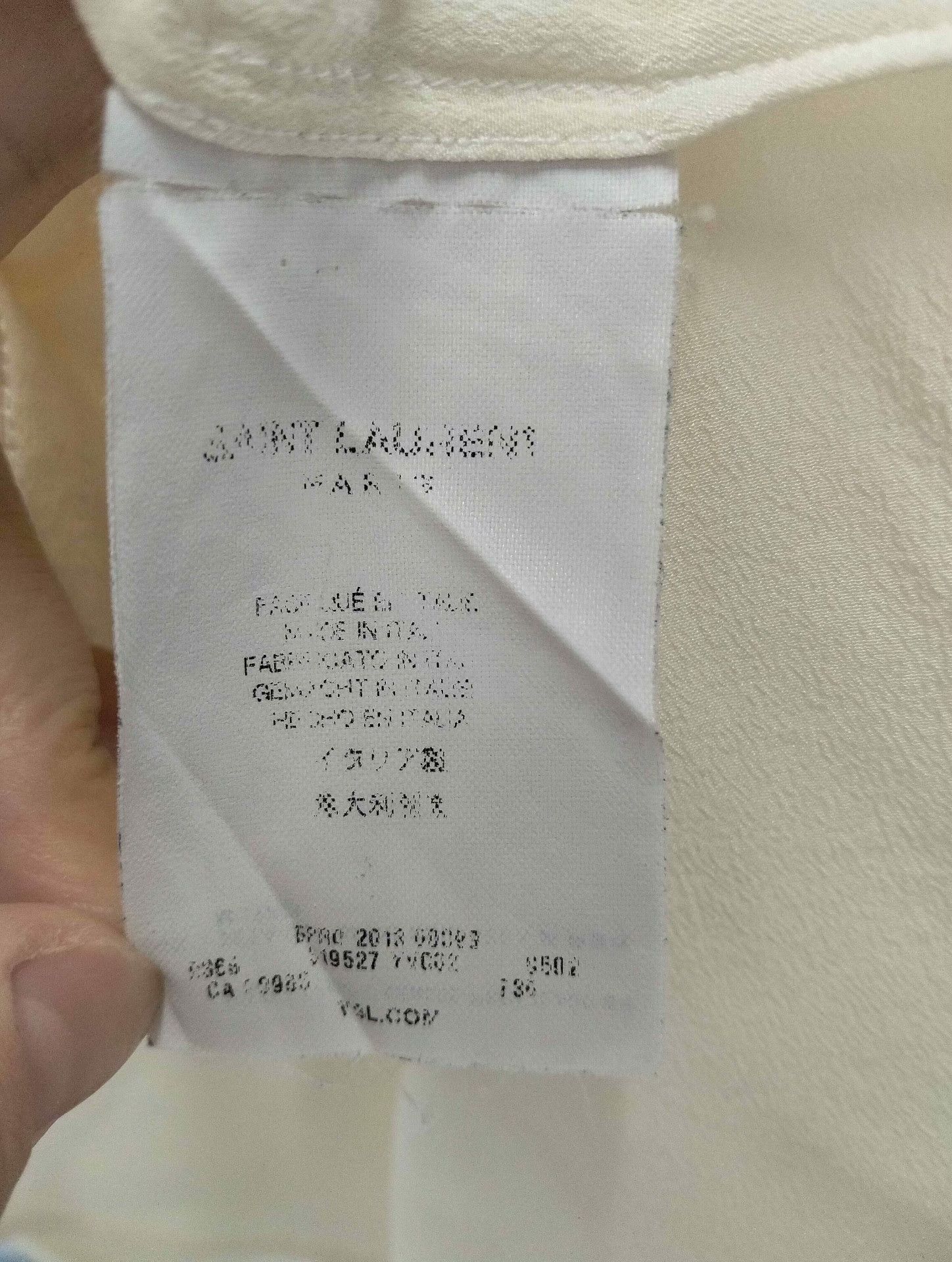 Saint Laurent Paris Saint Laurent Paris White Button Up 36 Women Size S / US 4 / IT 40 - 4 Thumbnail