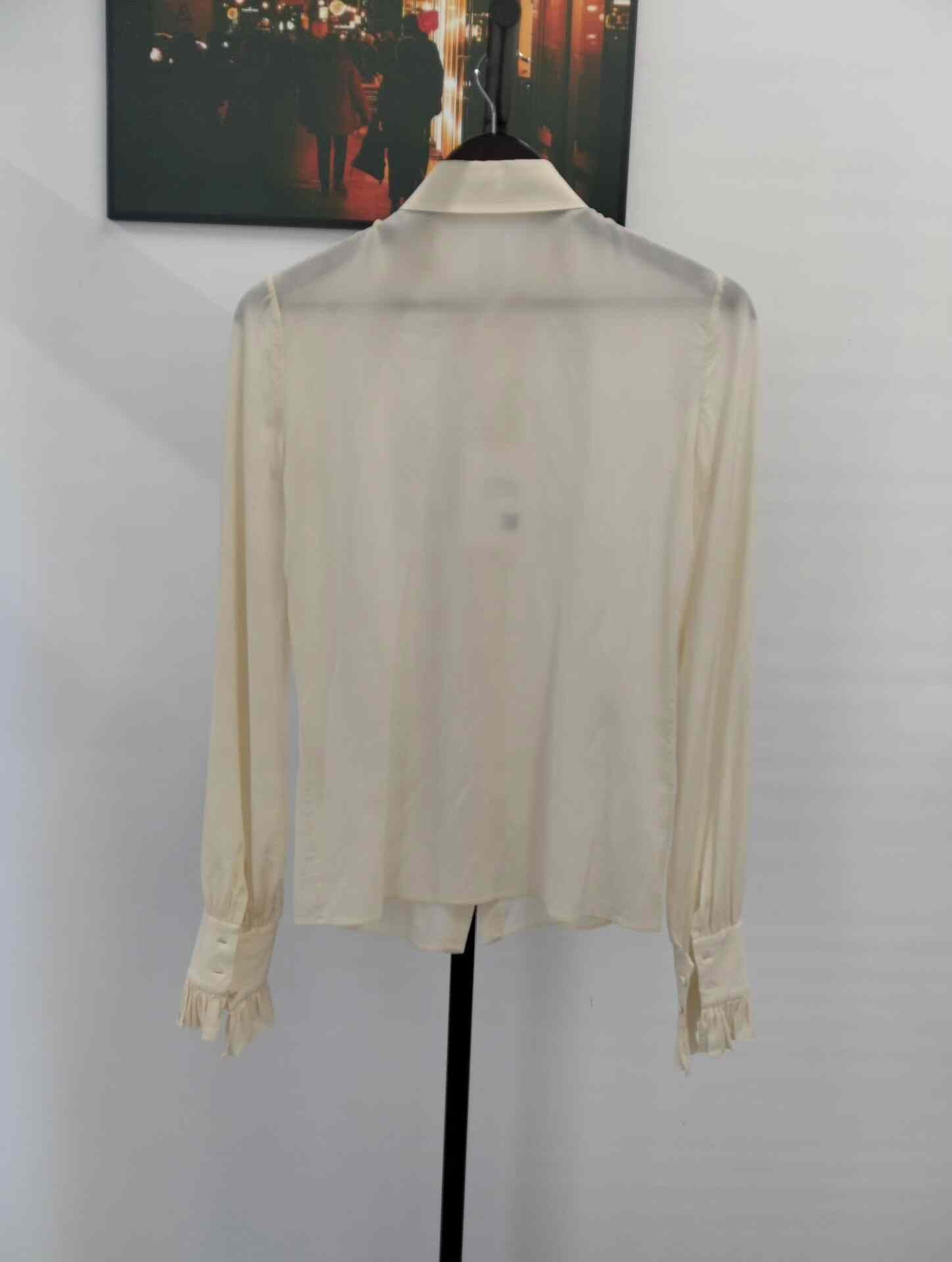 Saint Laurent Paris Saint Laurent Paris White Button Up 36 Women Size S / US 4 / IT 40 - 2 Thumbnail