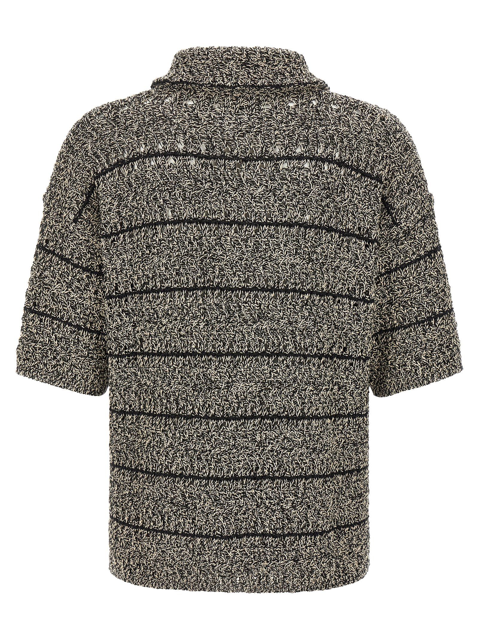Roberto Collina Mouliné Insert Cardigan Size US M / EU 48-50 / 2 - 2 Thumbnail