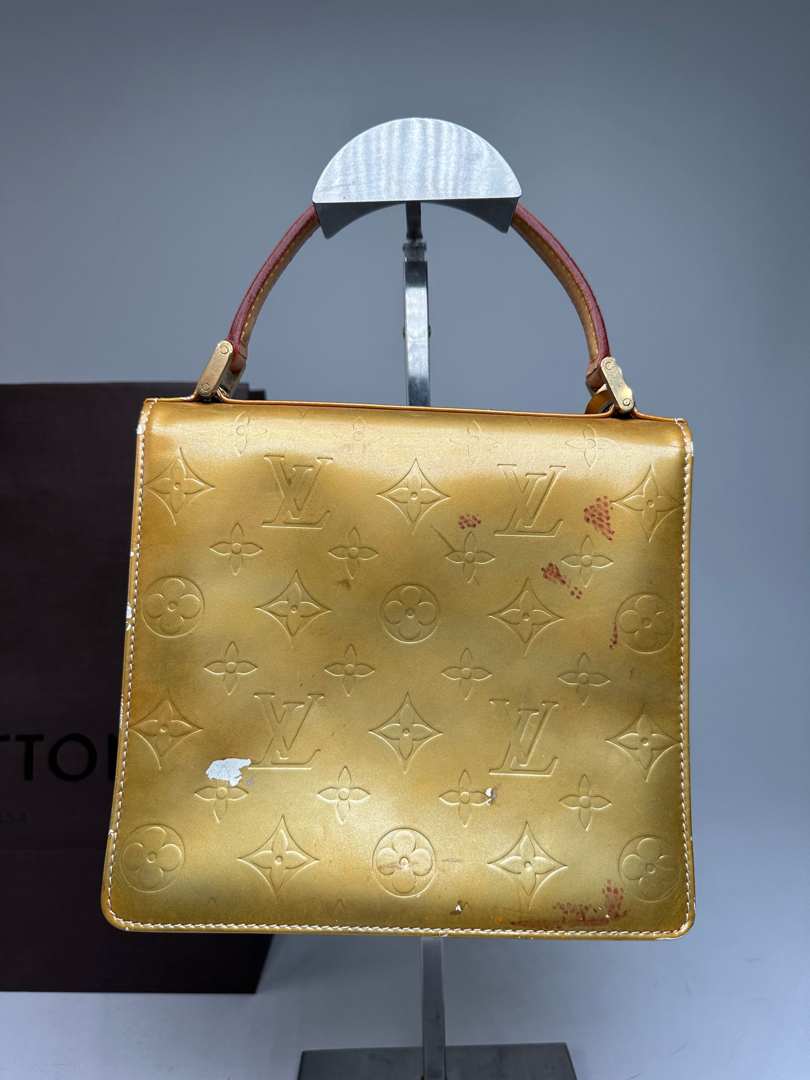 Louis Vuitton Vintage Vernis Leather Handbag Yellow Size ONE SIZE - 14 Thumbnail