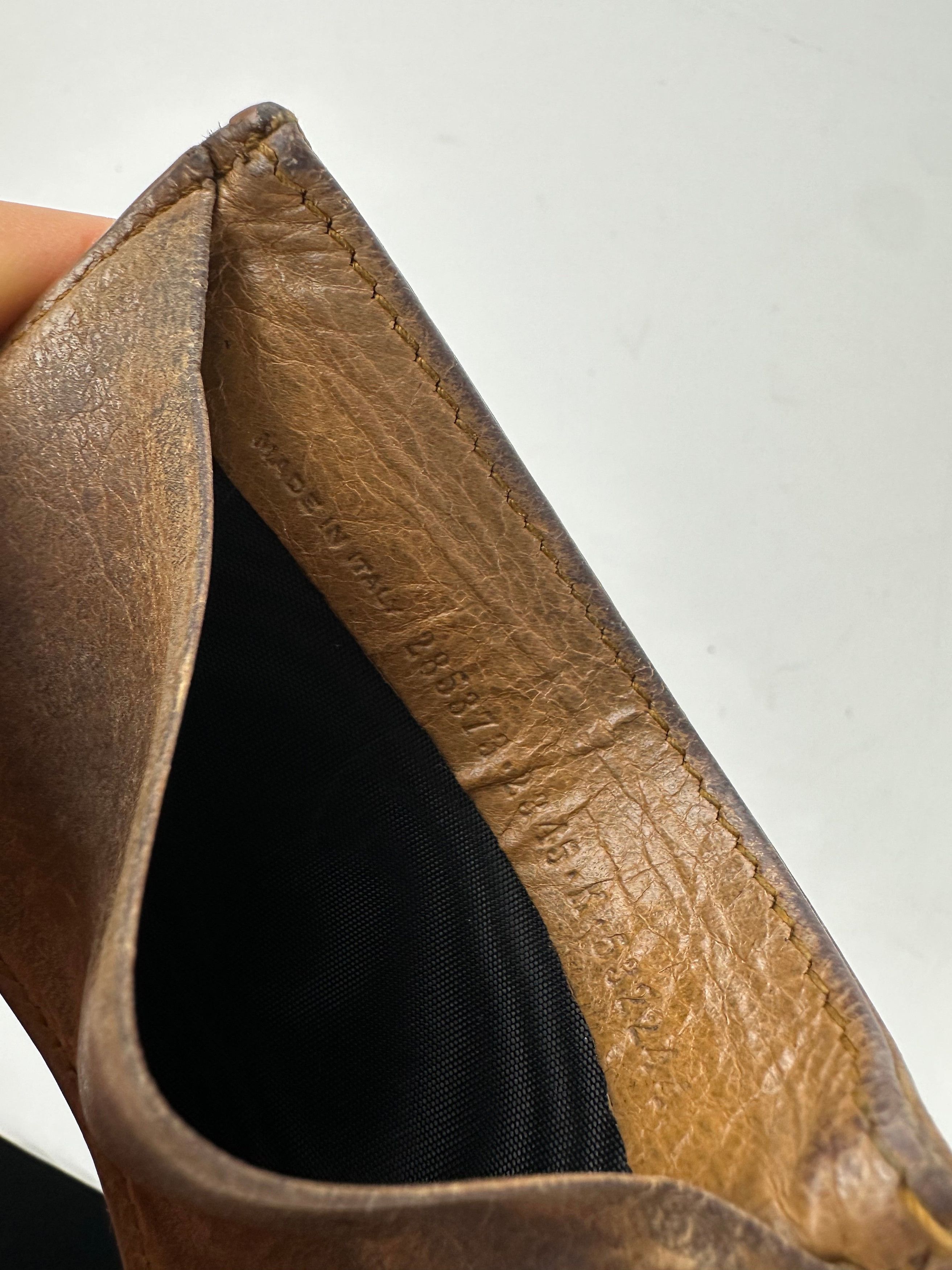 Balenciaga Vintage Leather City Card Holder Brown Size ONE SIZE - 3 Thumbnail
