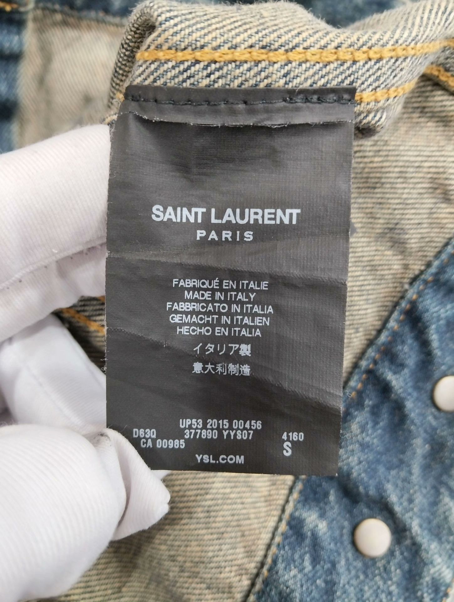 Saint Laurent Paris Saint Laurent Paris Denim Light Jacket S Men Size US S / EU 44-46 / 1 - 4 Thumbnail