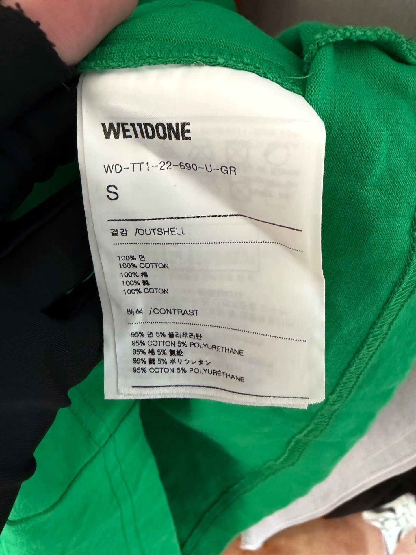 WE11DONE We11done Green T-Shirt S Women Size S / US 4 / IT 40 - 4 Thumbnail