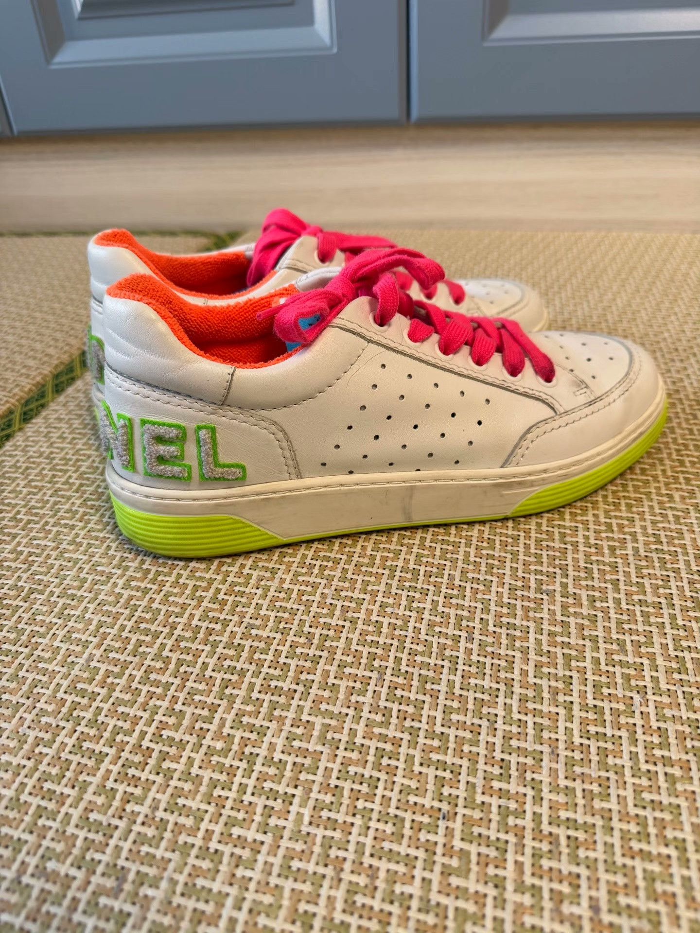 Chanel Chanel Rainbow Multi Lowtop Sneakers 38 Women Size US 7.5 / IT 37.5 - 2 Thumbnail