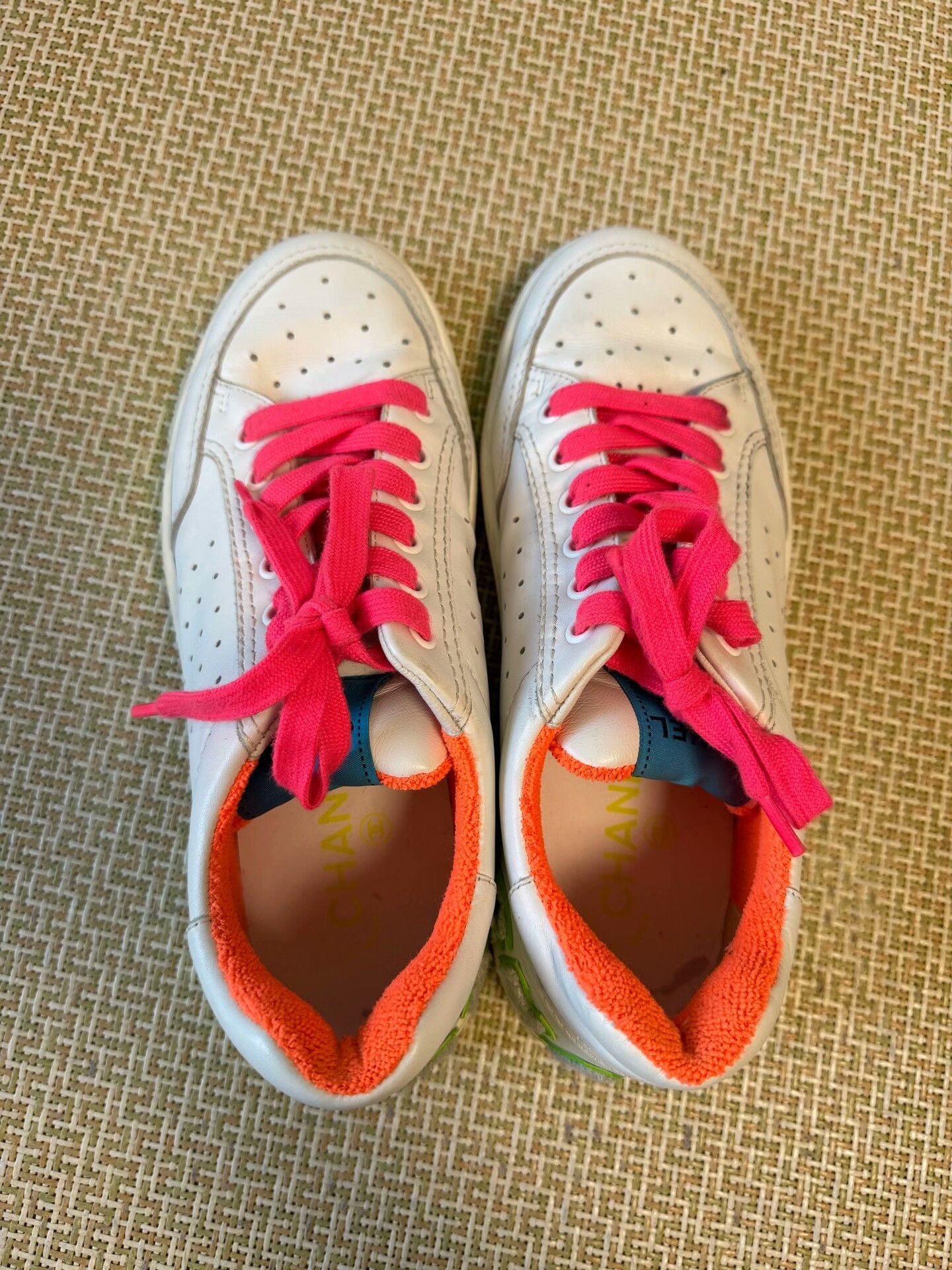 Chanel Chanel Rainbow Multi Lowtop Sneakers 38 Women Size US 7.5 / IT 37.5 - 3 Thumbnail