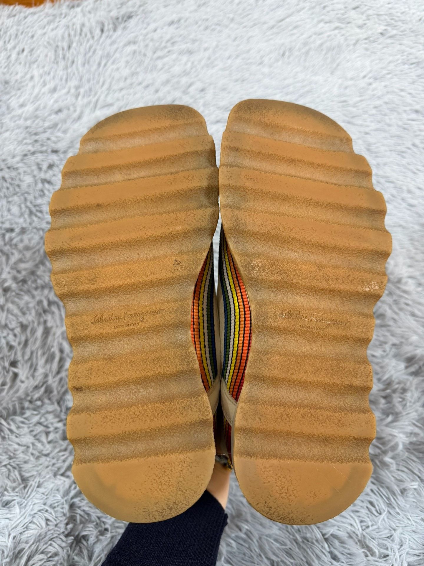Salvatore Ferragamo Salvatore Ferragamo Rainbow Multi Lowtop Sneakers 8.5 Men Size US 8.5 / EU 41-42 - 5 Thumbnail