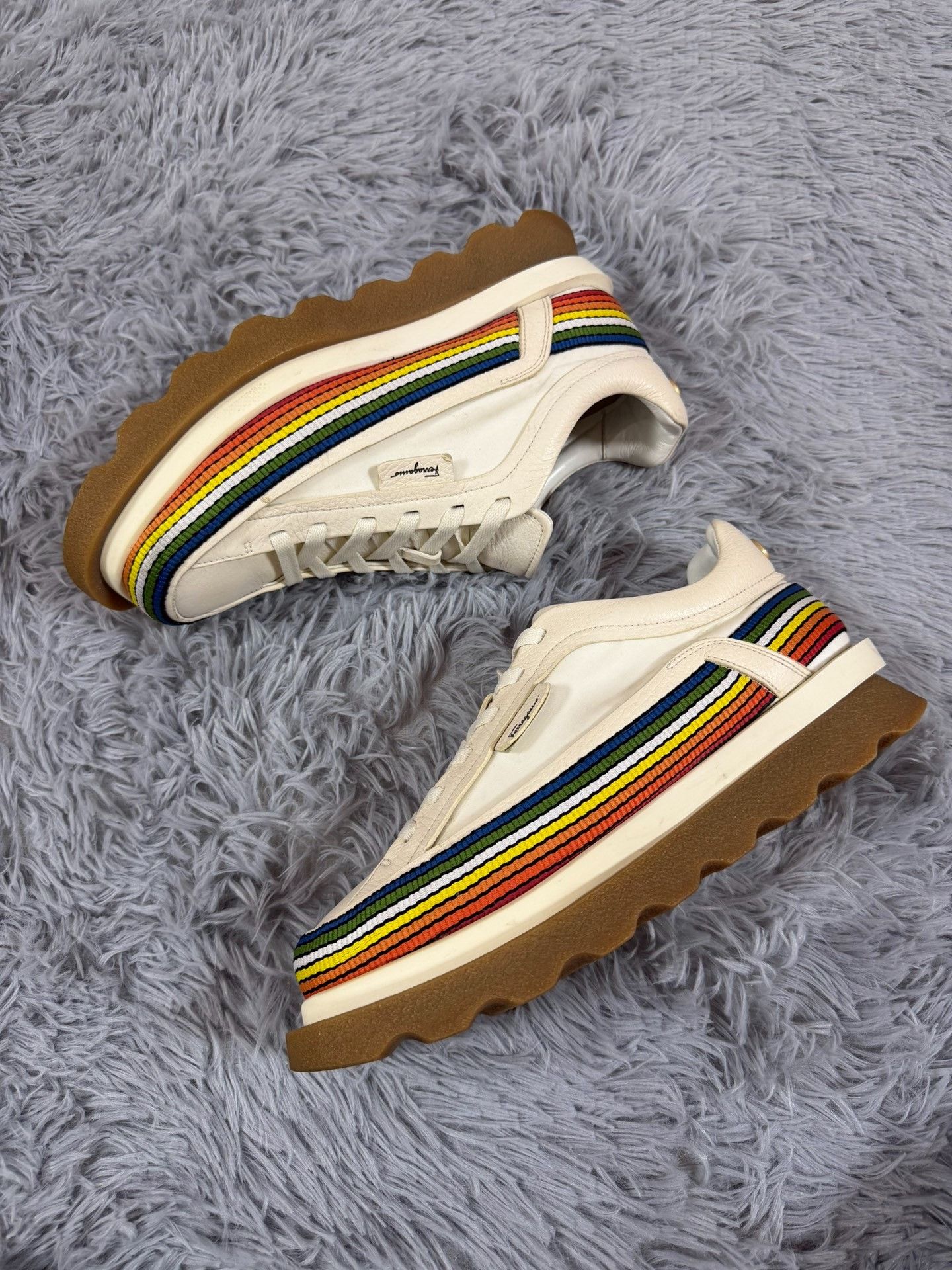 Salvatore Ferragamo Salvatore Ferragamo Rainbow Multi Lowtop Sneakers 8.5 Men Size US 8.5 / EU 41-42 - 2 Thumbnail