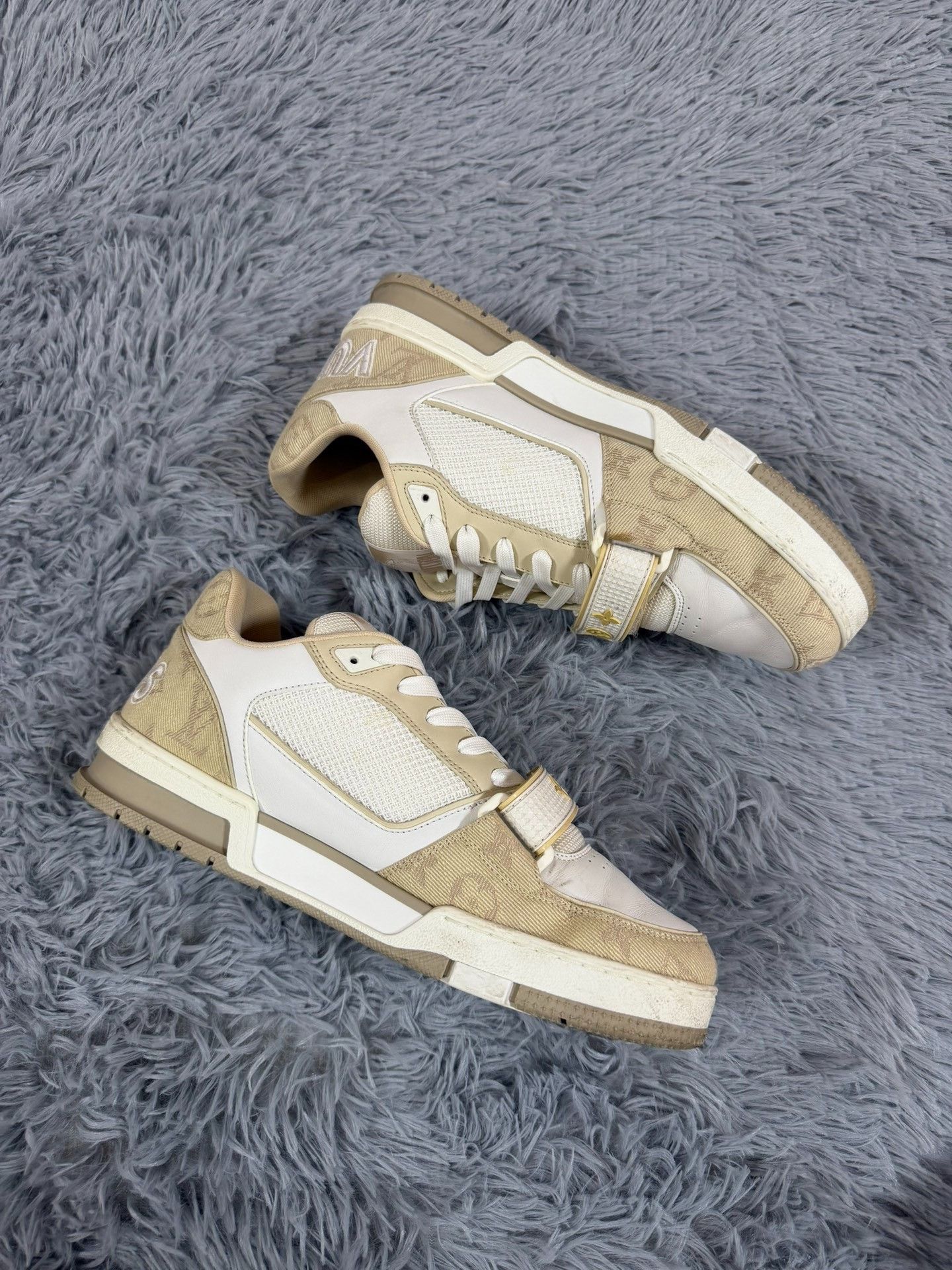Louis Vuitton Louis Vuitton Training Beige Lowtop Sneakers 41 Men Size US 8.5 / EU 41-42 - 3 Thumbnail