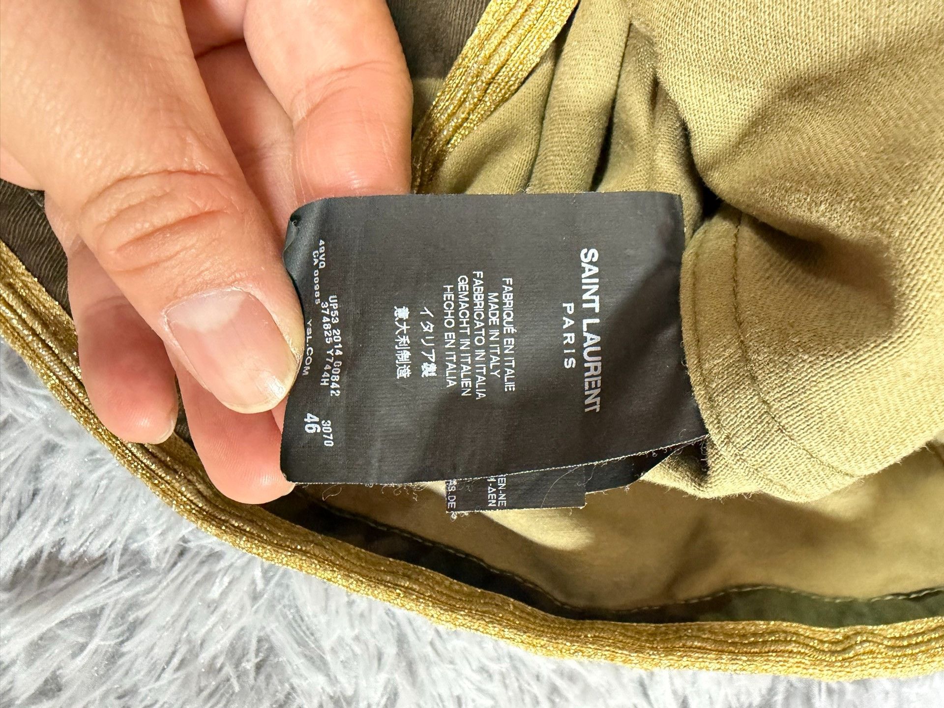 Saint Laurent Paris Saint Laurent Paris Camo Gold Light Jacket s Men Size US S / EU 44-46 / 1 - 3 Thumbnail