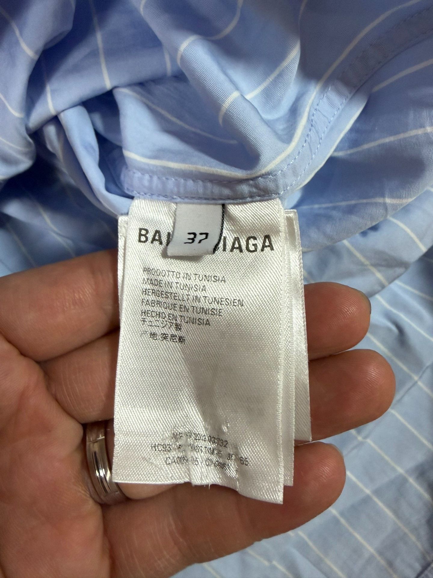 Balenciaga Balenciaga Retro Blue Shirt 37 Men Size US S / EU 44-46 / 1 - 4 Thumbnail