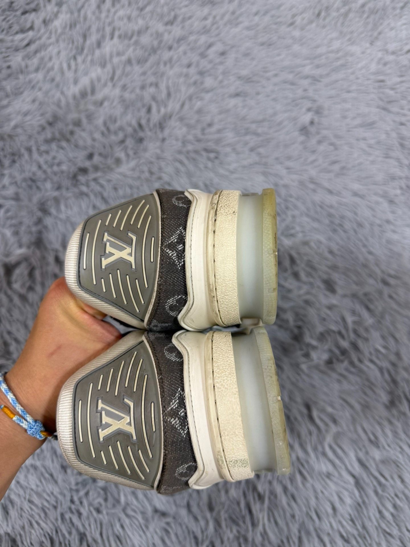 Louis Vuitton Louis Vuitton Training Denim White Lowtop Sneakers 42 Men Size US 9 / EU 42 - 4 Thumbnail
